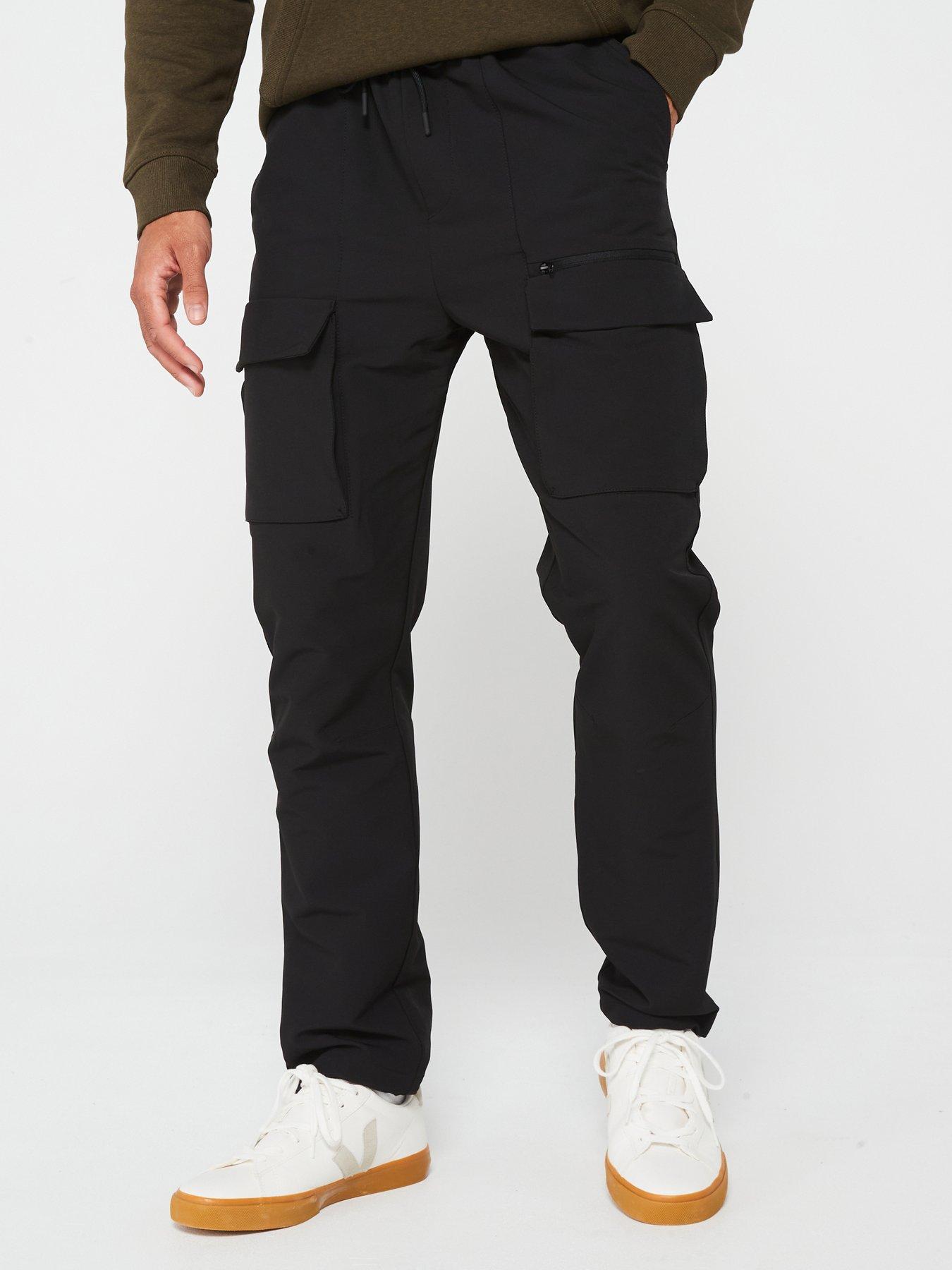 very-man-zip-pocket-cargo-trousers-black