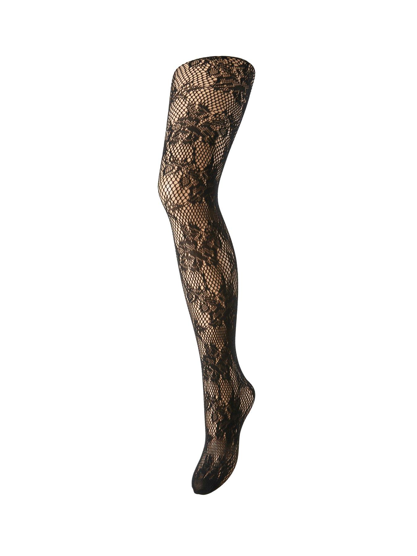 pieces-jaquard-tights-black