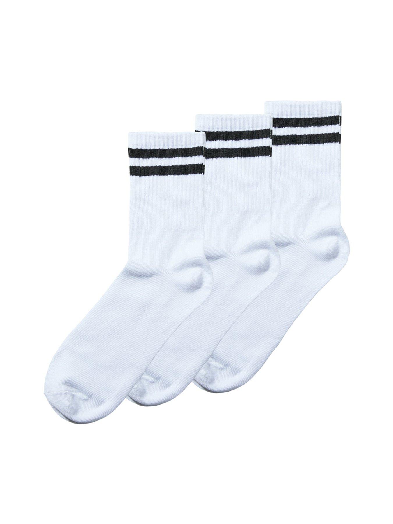 pieces-ally-3-pack-stripe-ankle-sock-white