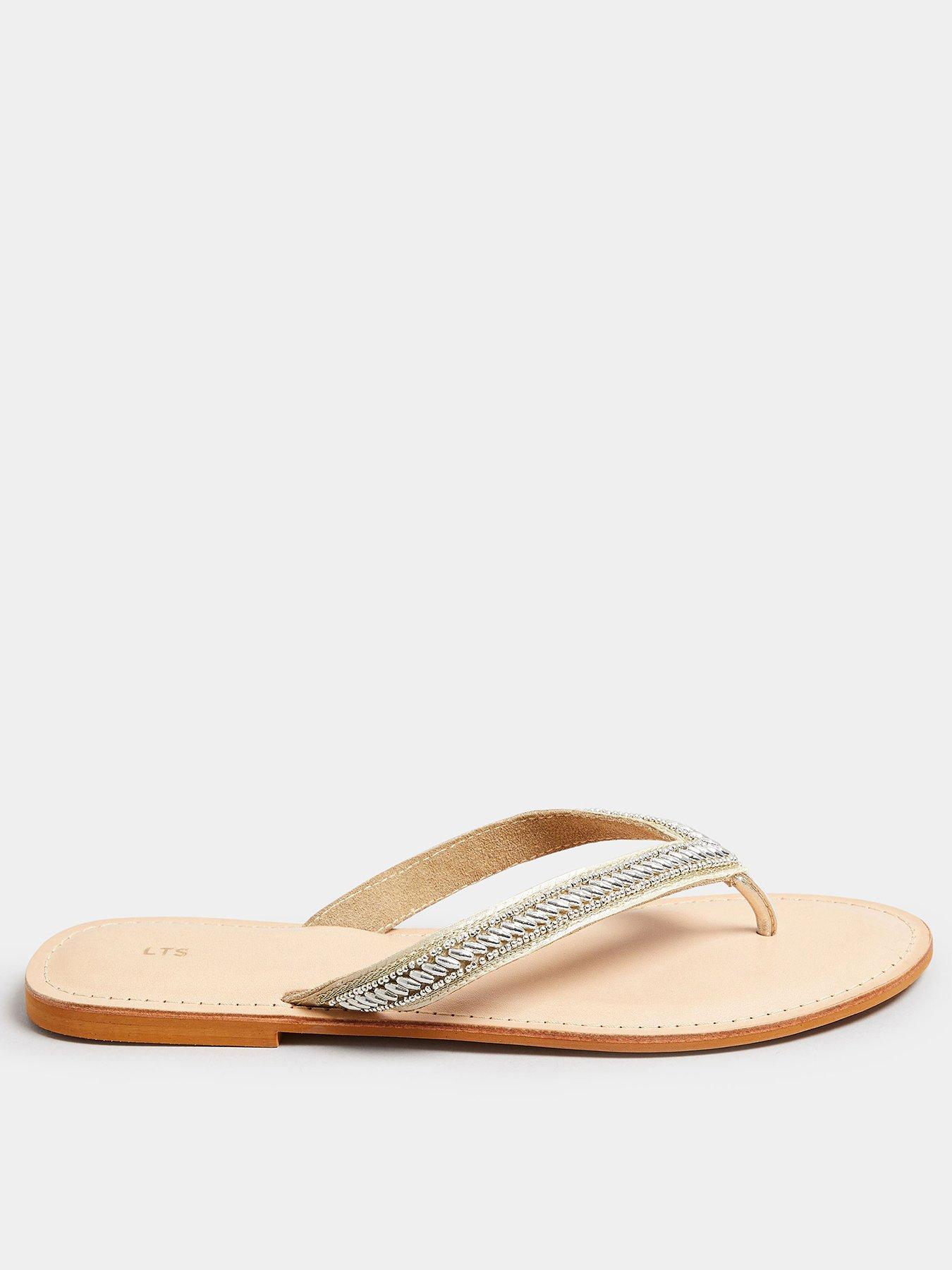 long-tall-sally-leather-embellished-sandals-gold