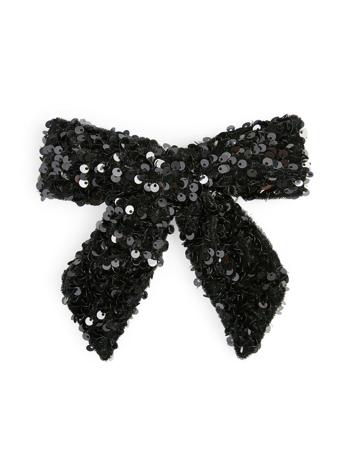 pieces-sequin-bow-hairclip-black