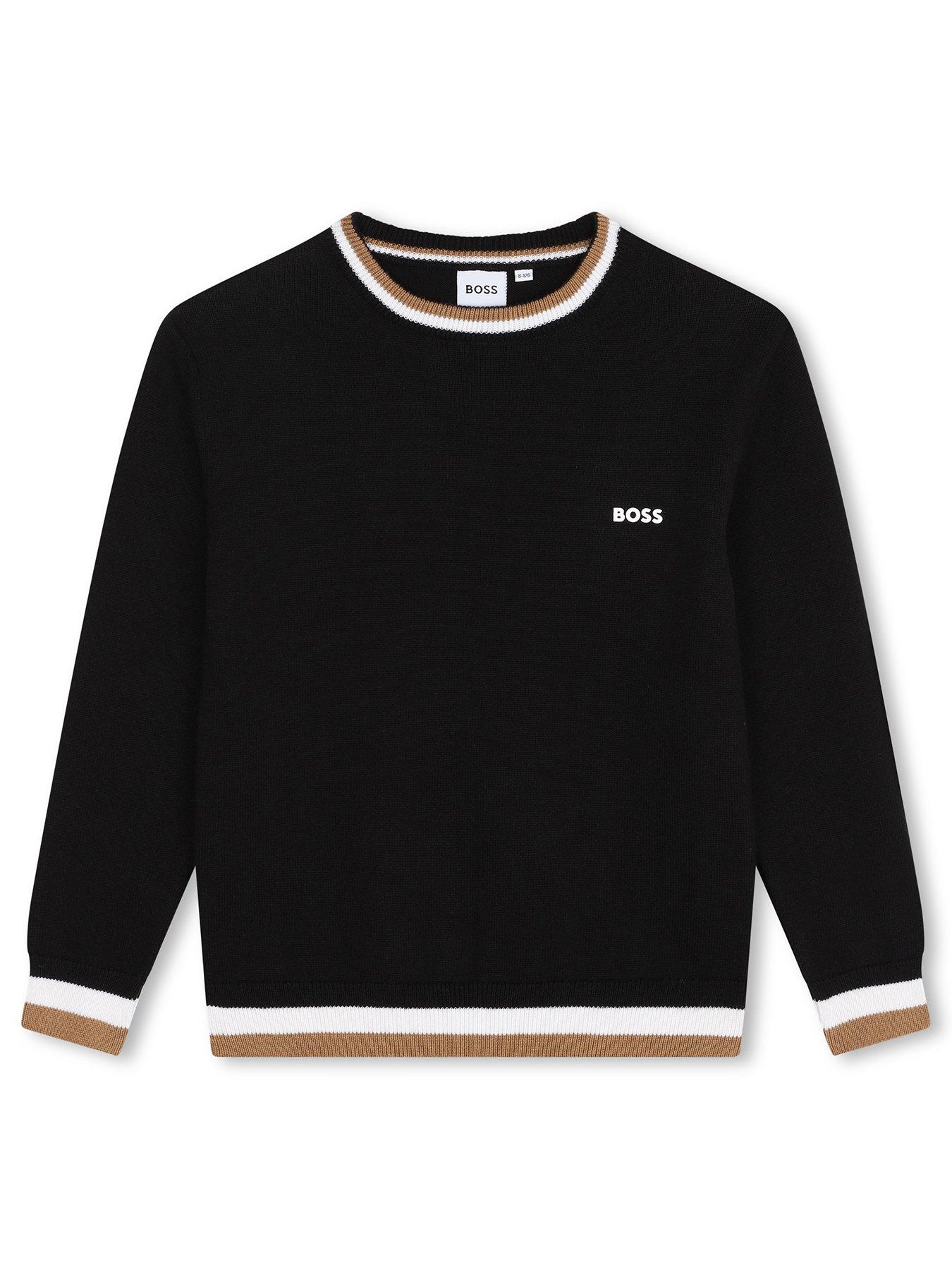 boss-boys-tipped-knitted-jumper-black