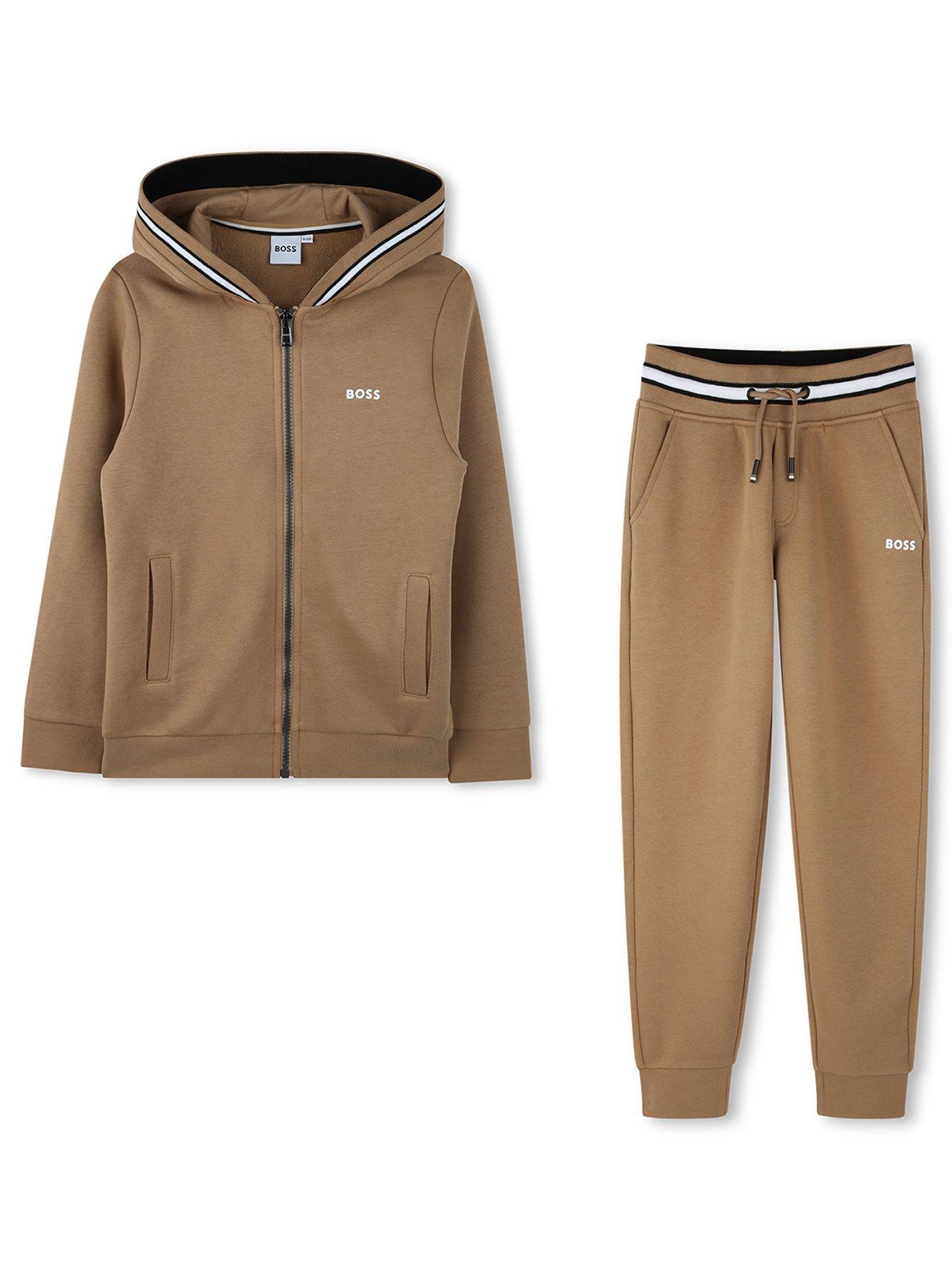 boss-boys-zip-thru-sweat-and-jog-set-beige