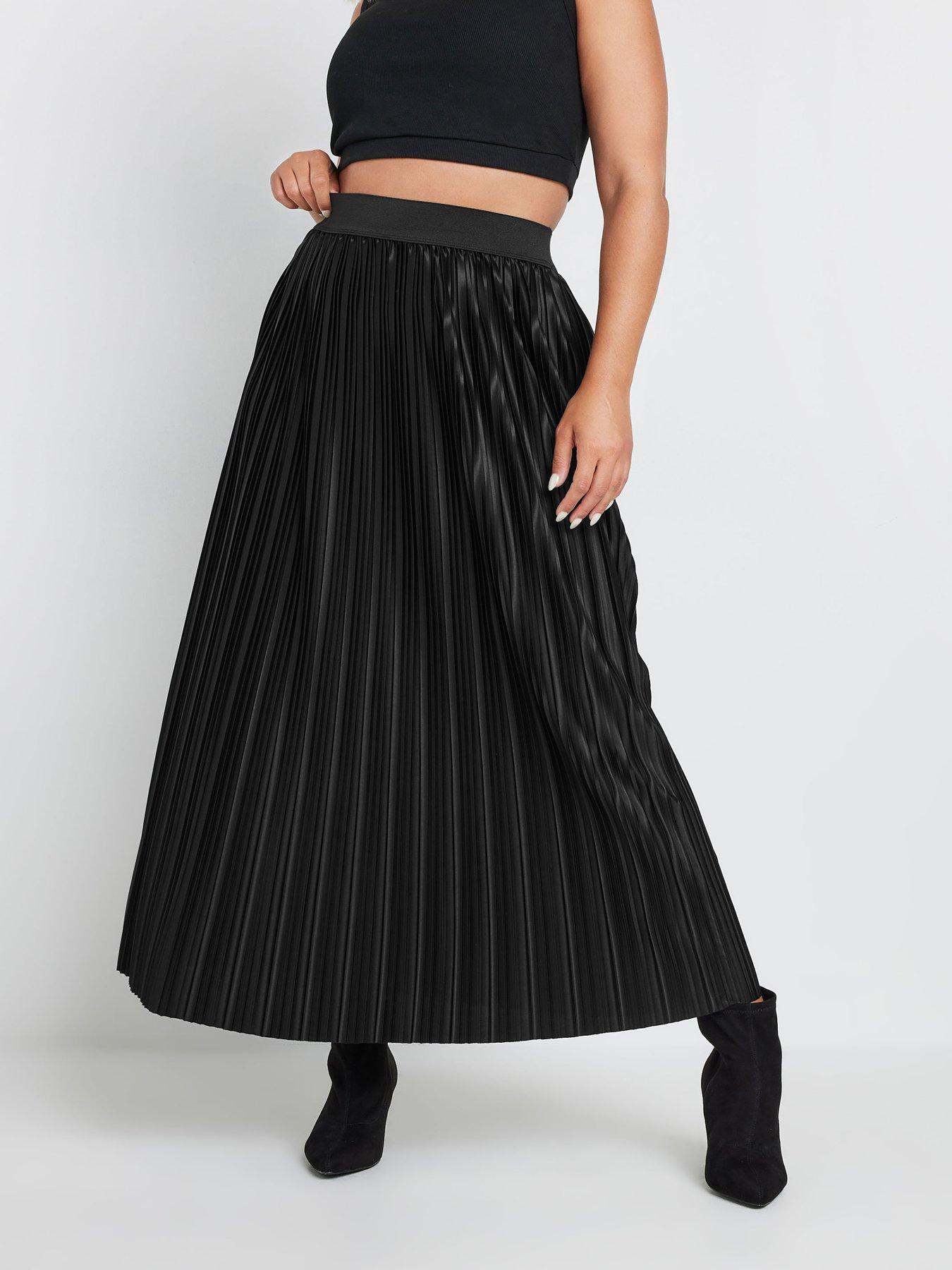 yours-curve-pleated-skirt