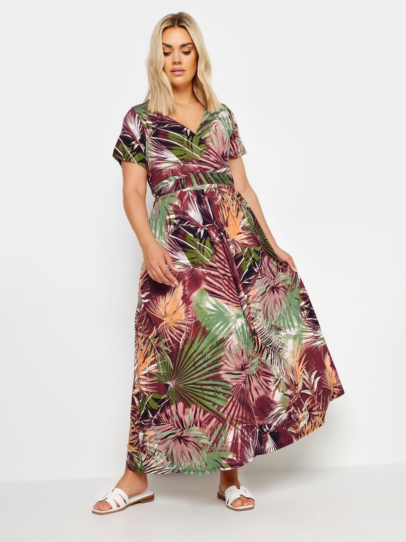 yours-curve-leaf-print-wrap-maxi-dressback