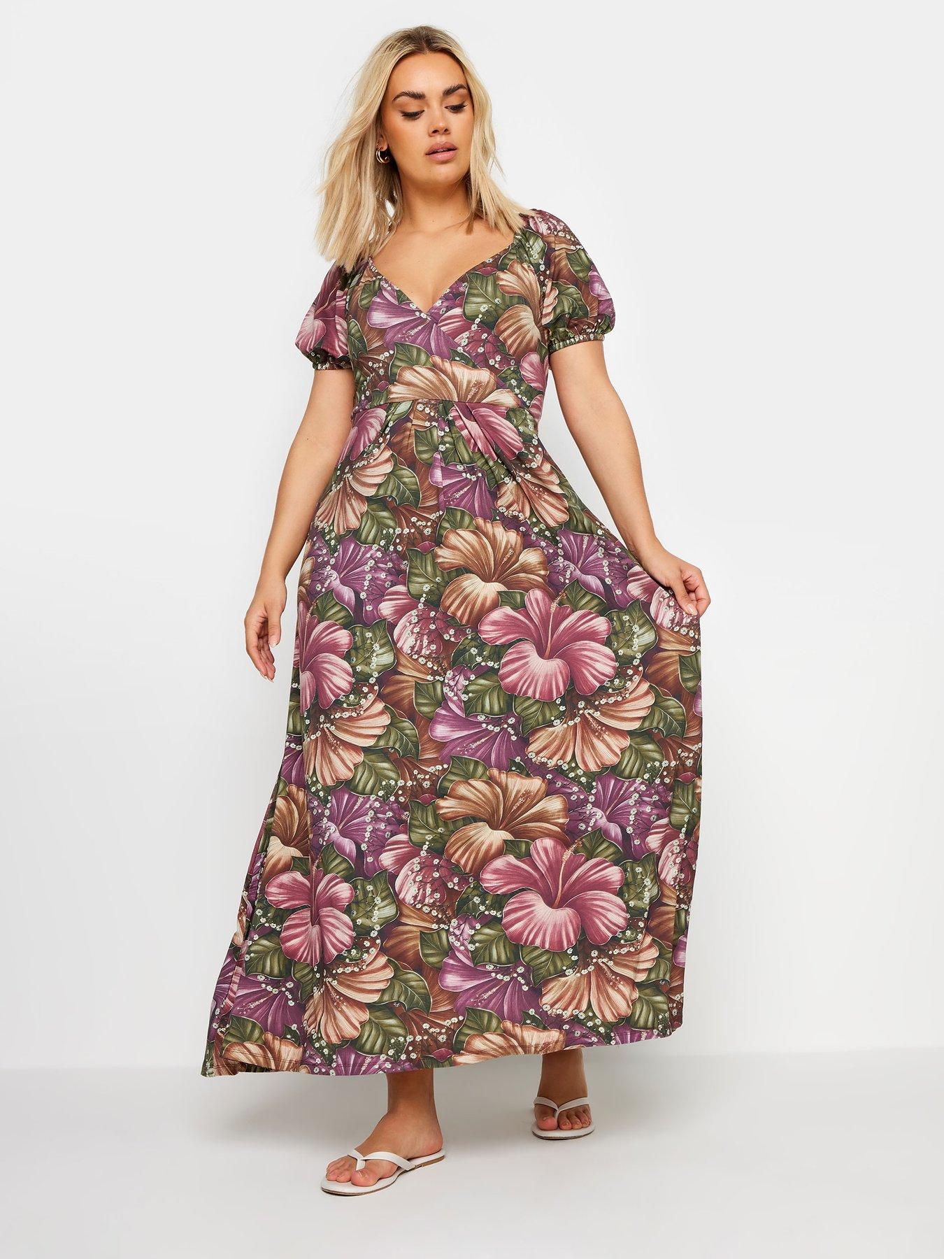 yours-curve-leaf-print-maxi-dress-redback