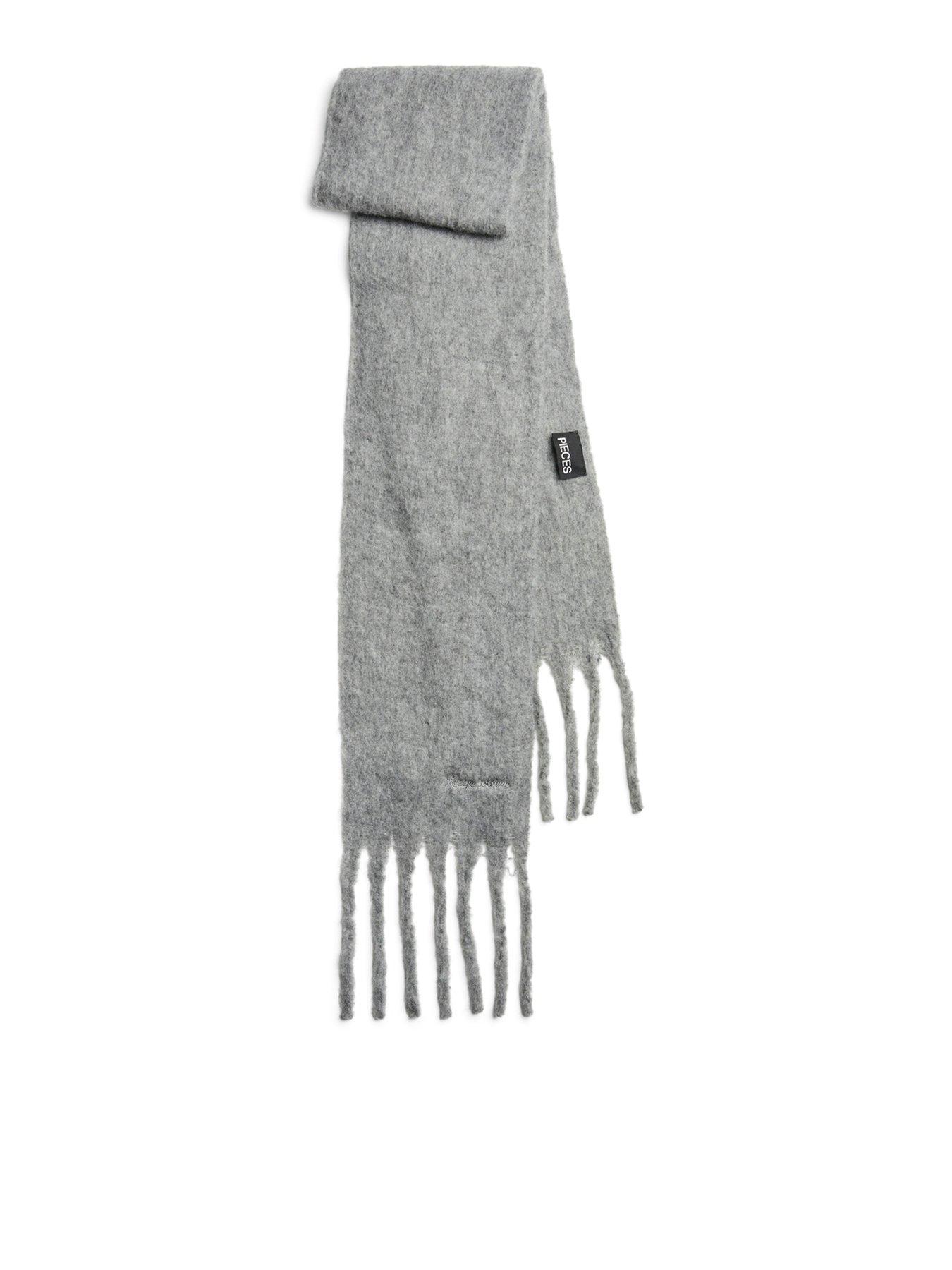 pieces-long-fringe-scarf-grey