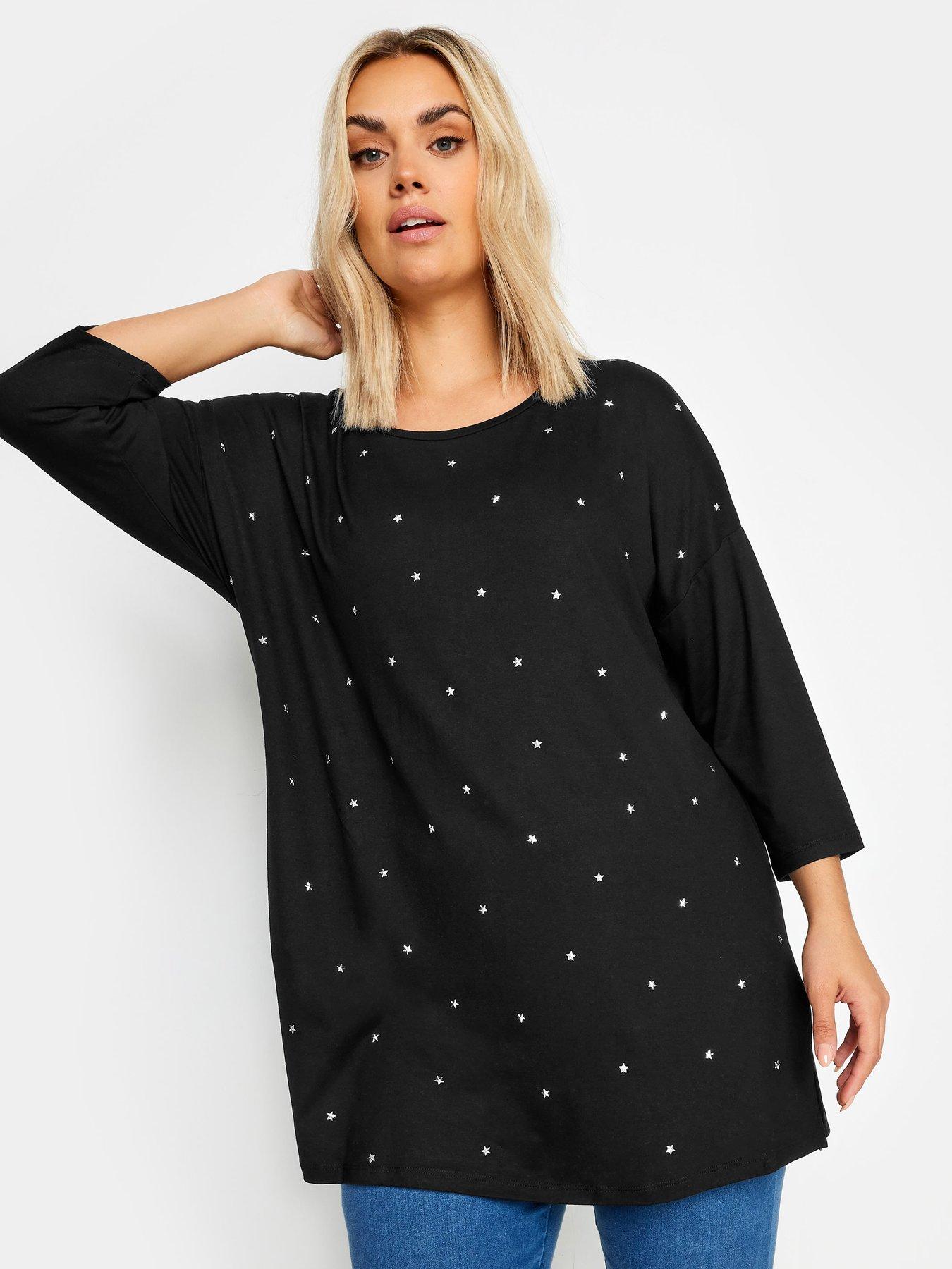 yours-curve-star-embellished-swing-top-black