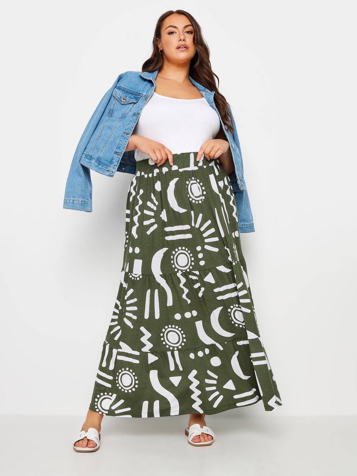 yours-curve-structured-tiered-skirt-greenback