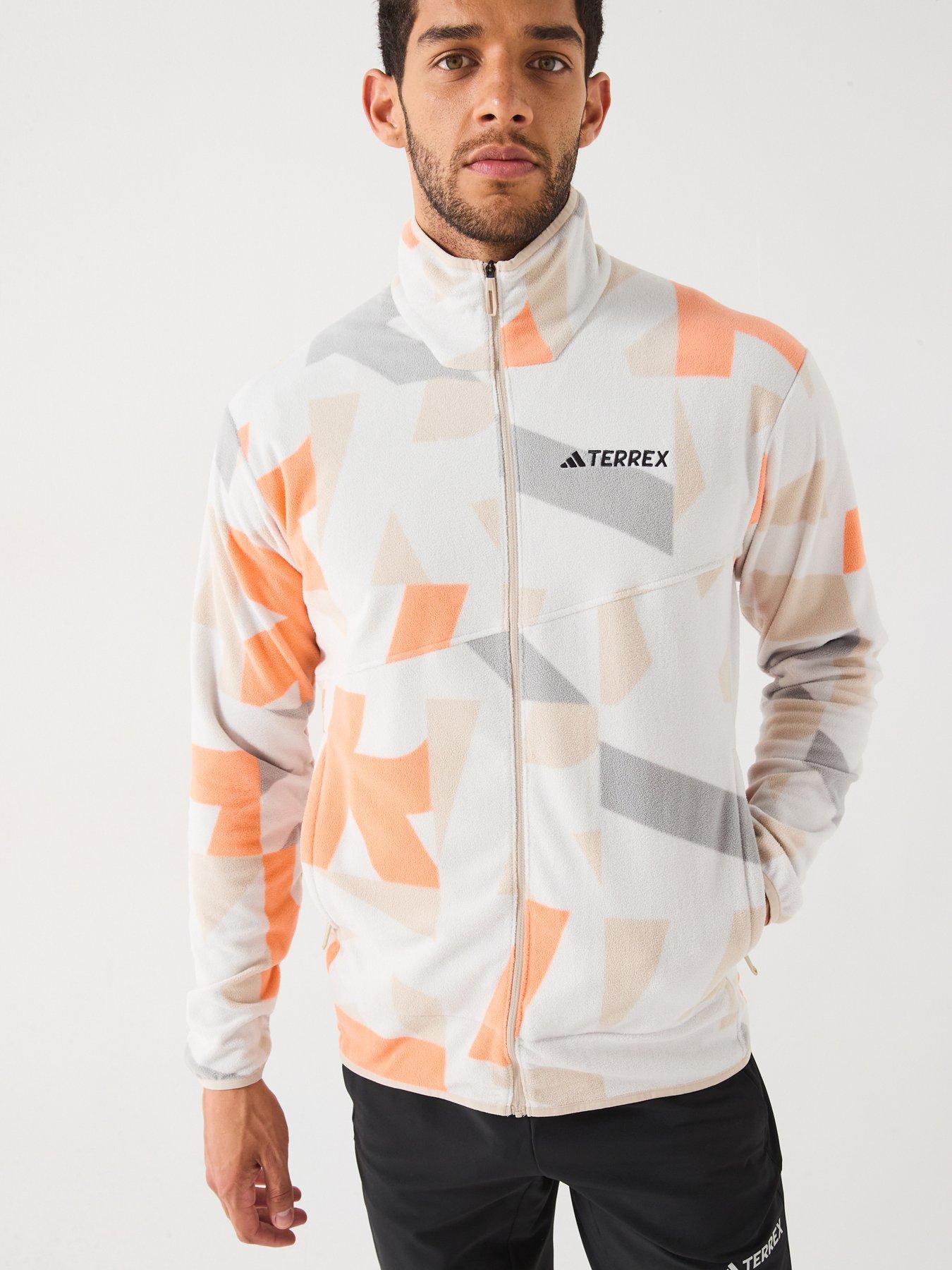 adidas-terrex-mens-mountain-printed-full-zip-fleece--orange