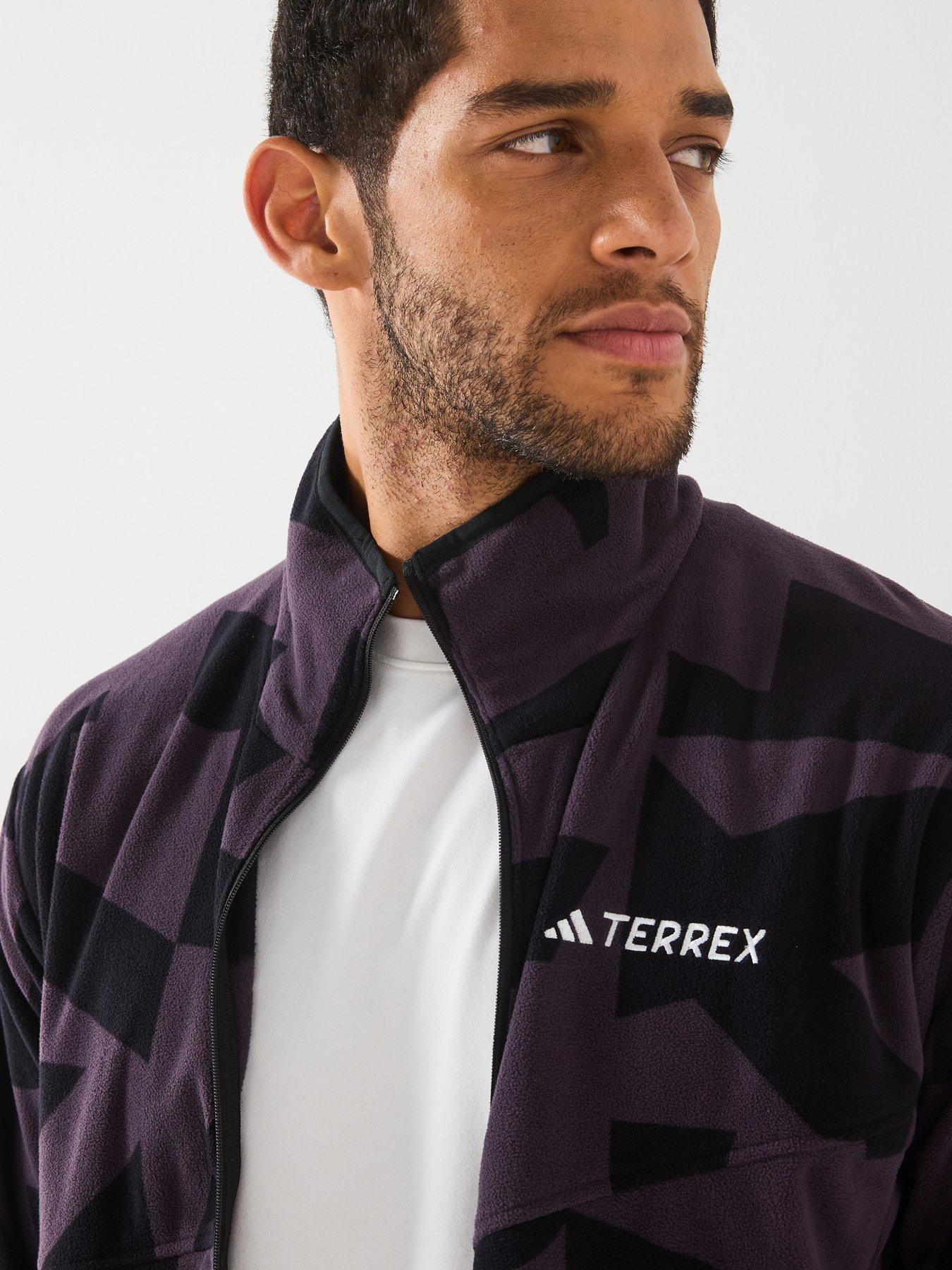 adidas-terrex-mens-mountain-printed-full-zip-fleece--purpleoutfit