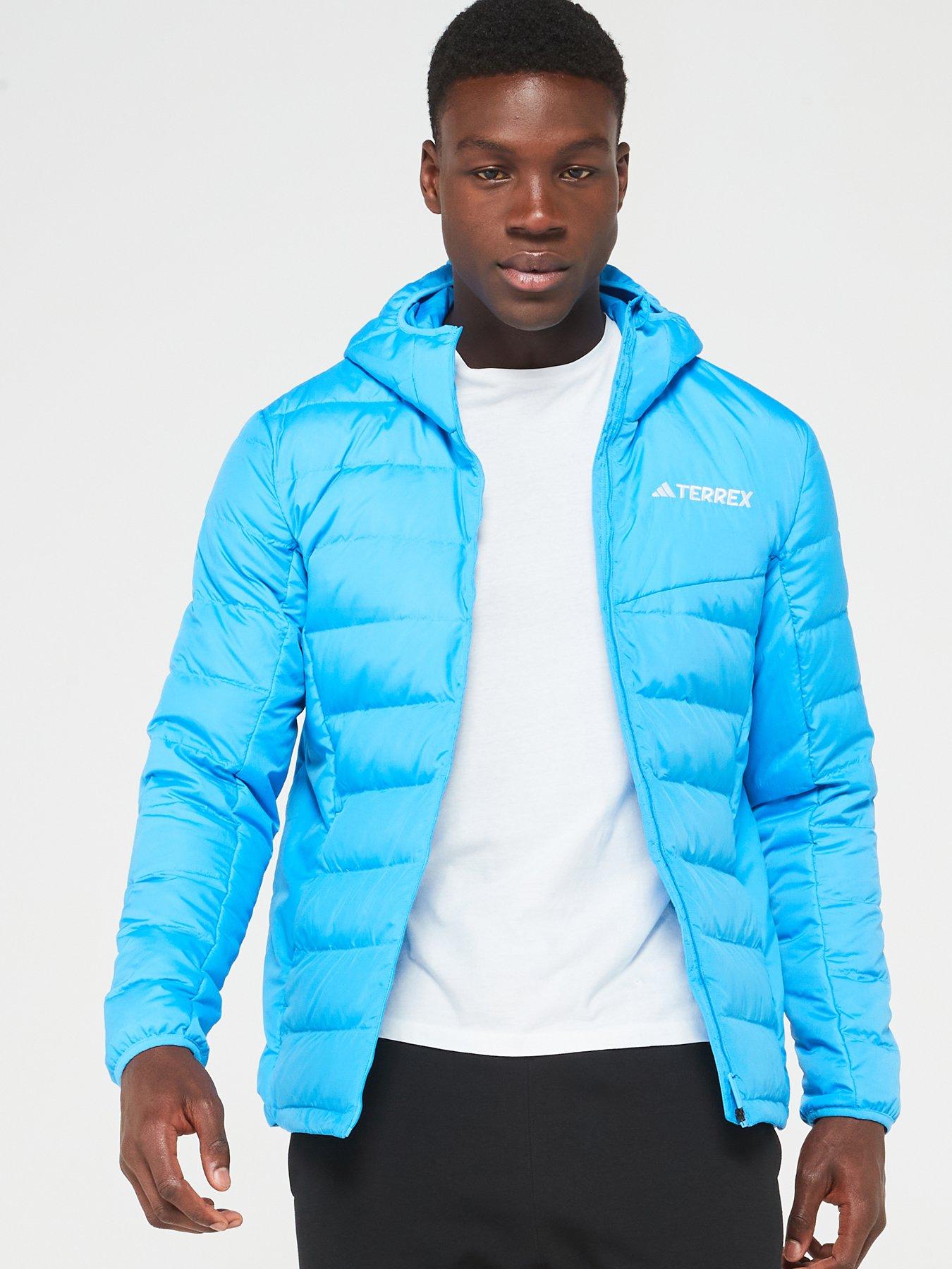 undefined Mens Mounatain Down Hoooded Jacket -blue
