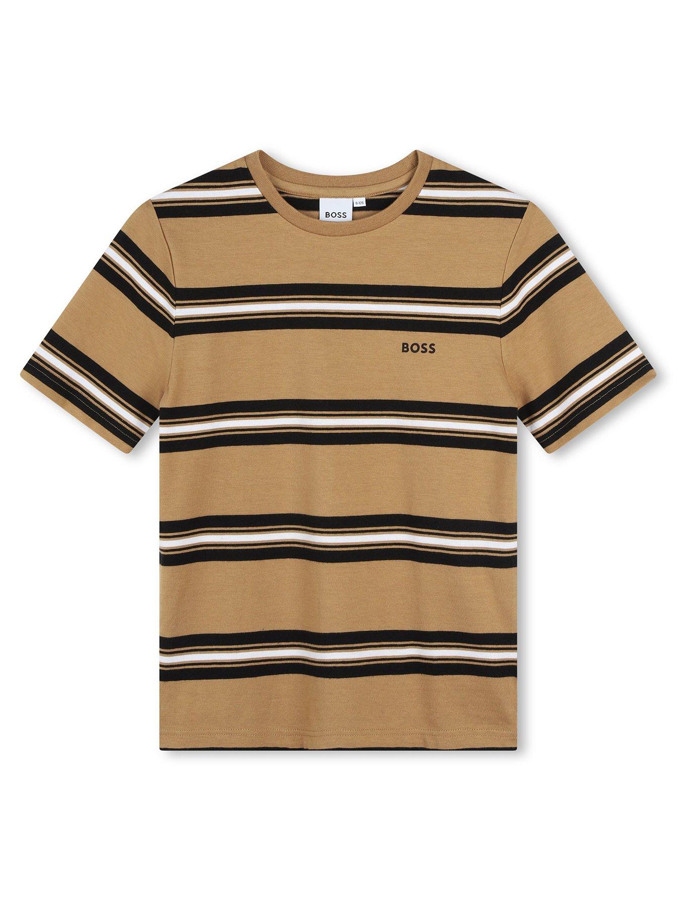 boss-boys-short-sleeve-stripe-t-shirt-beige