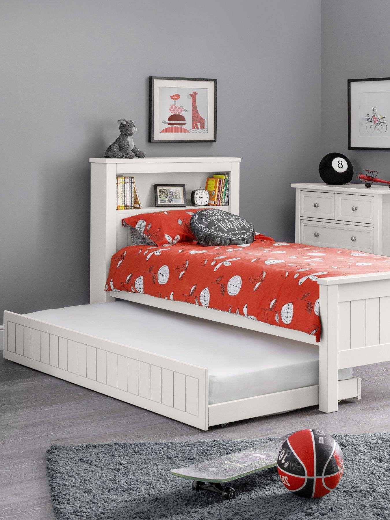 Julian Bowen Maine Bookcase Bed and Underbed Set - Surf White