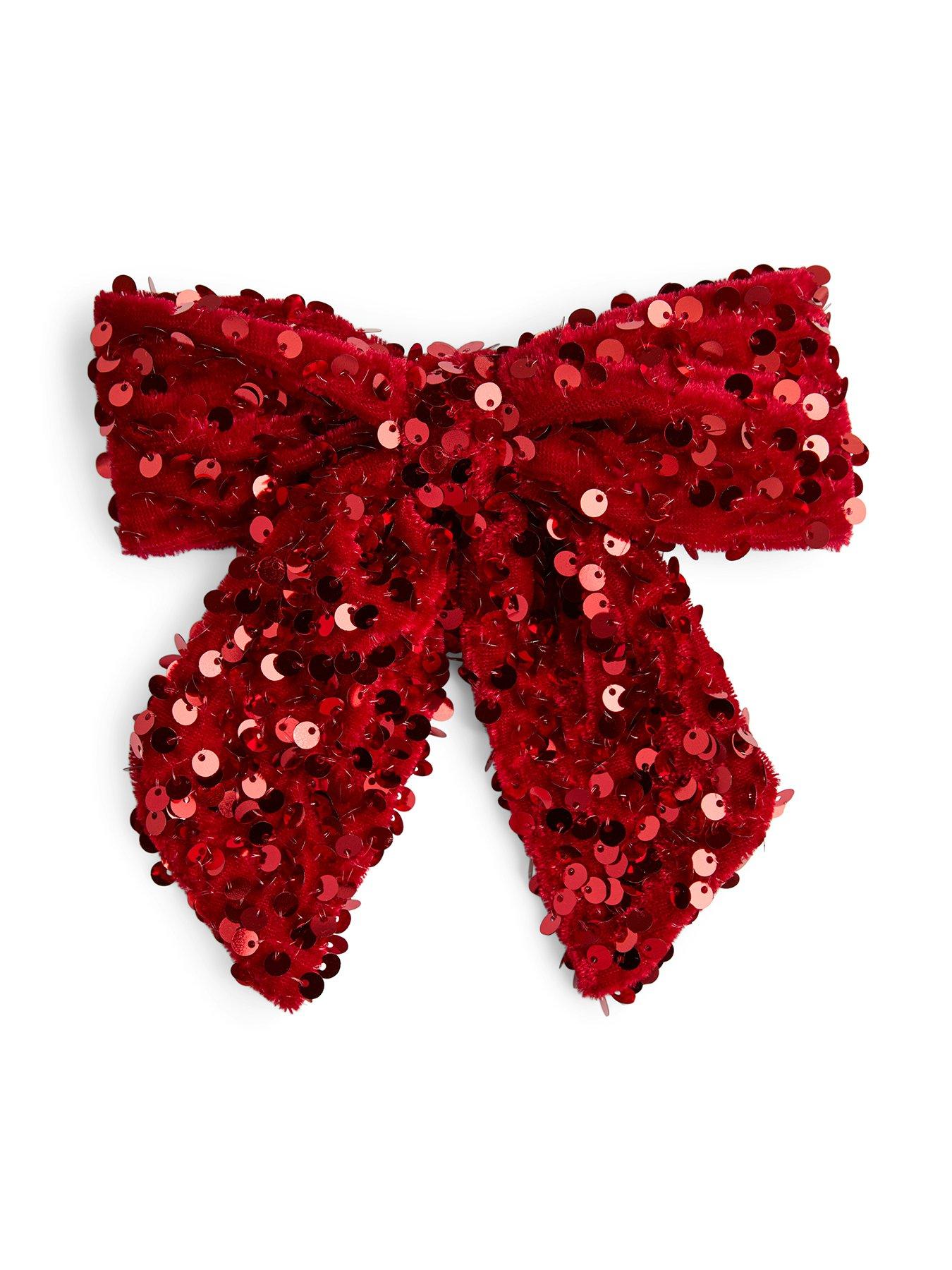 pieces-sequin-bow-hairclip-red