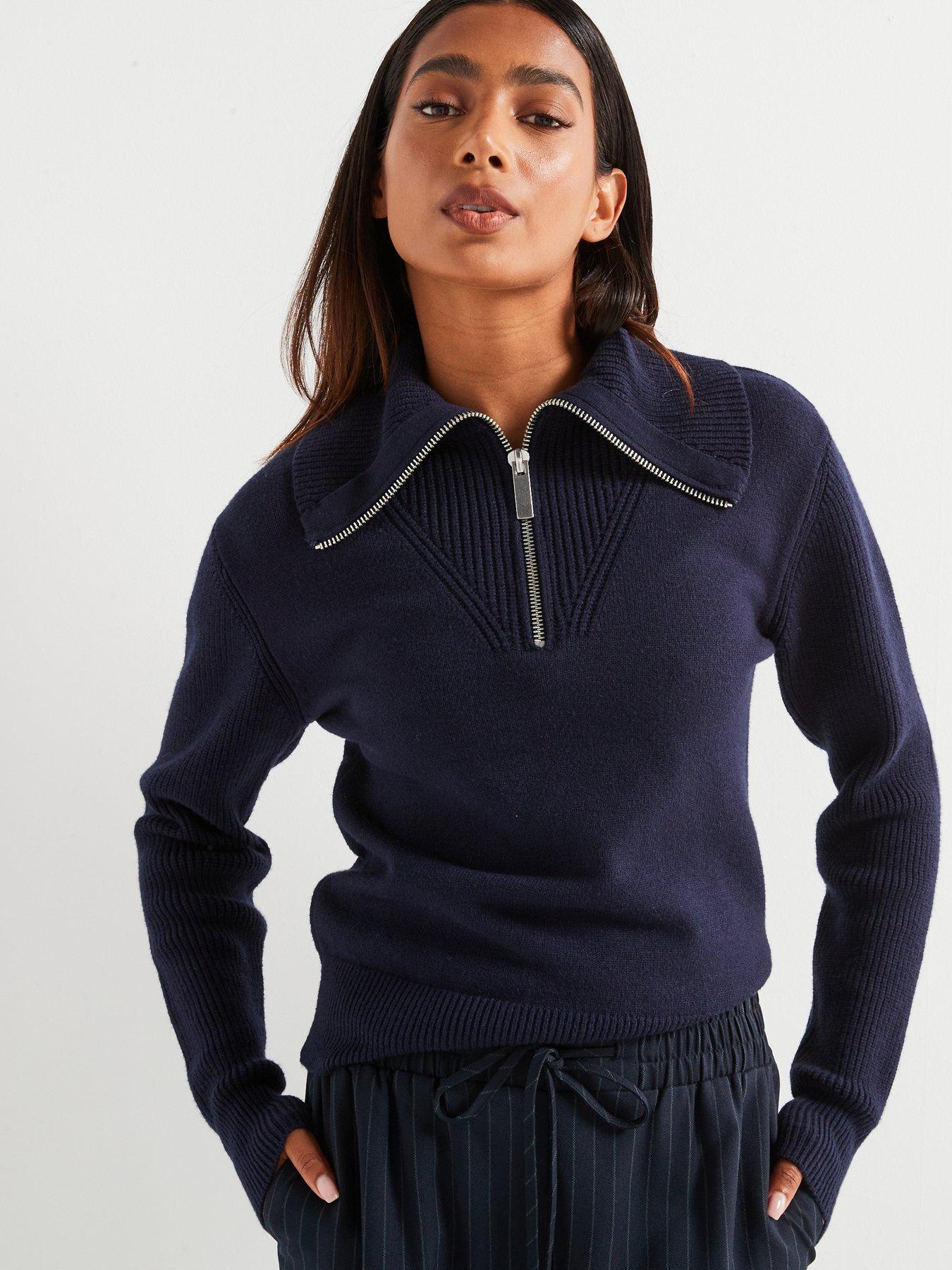 v-by-very-half-zip-knitted-jumper-navyoutfit