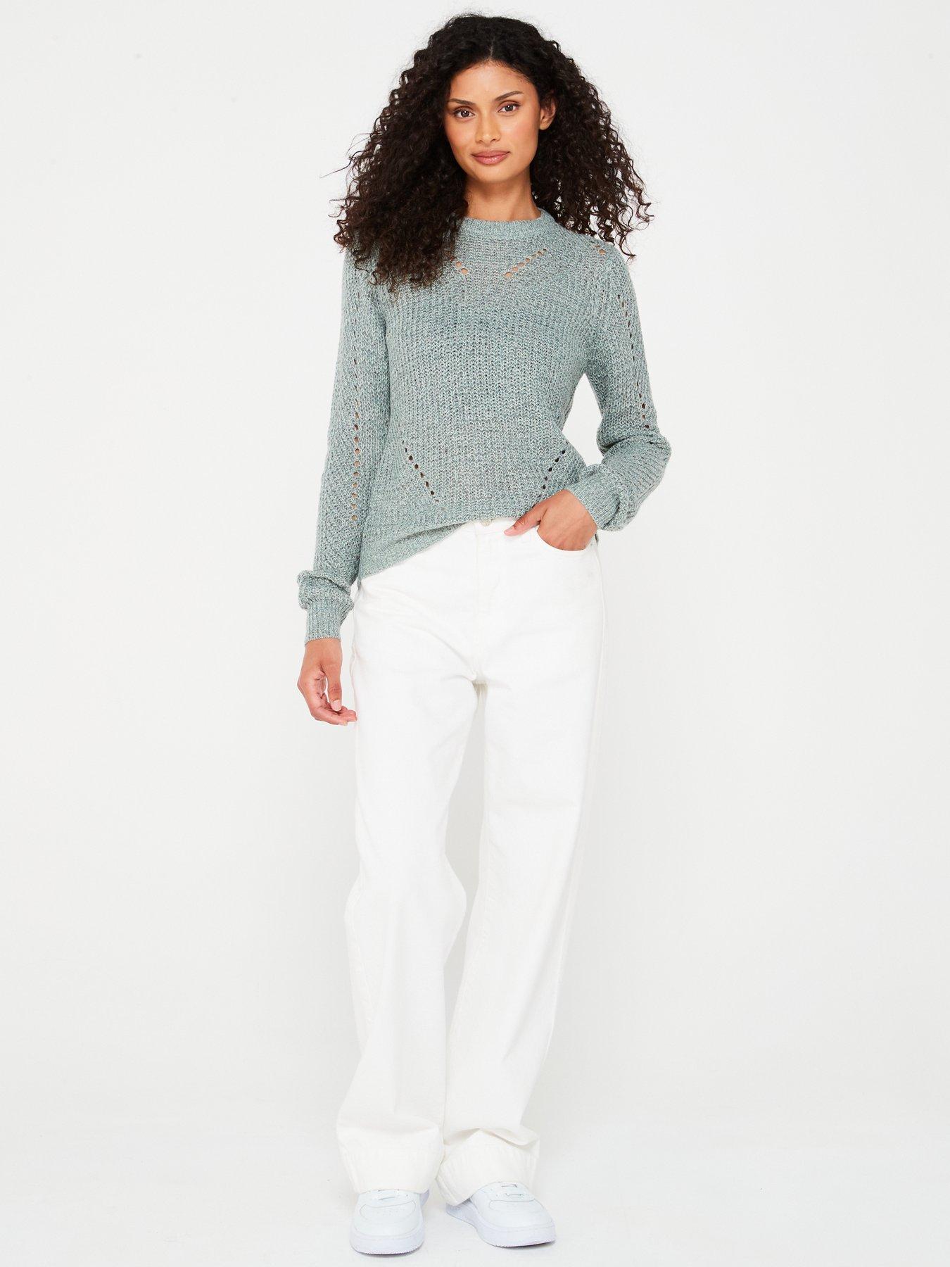 jdy-structured-round-neck-jumper-greenback