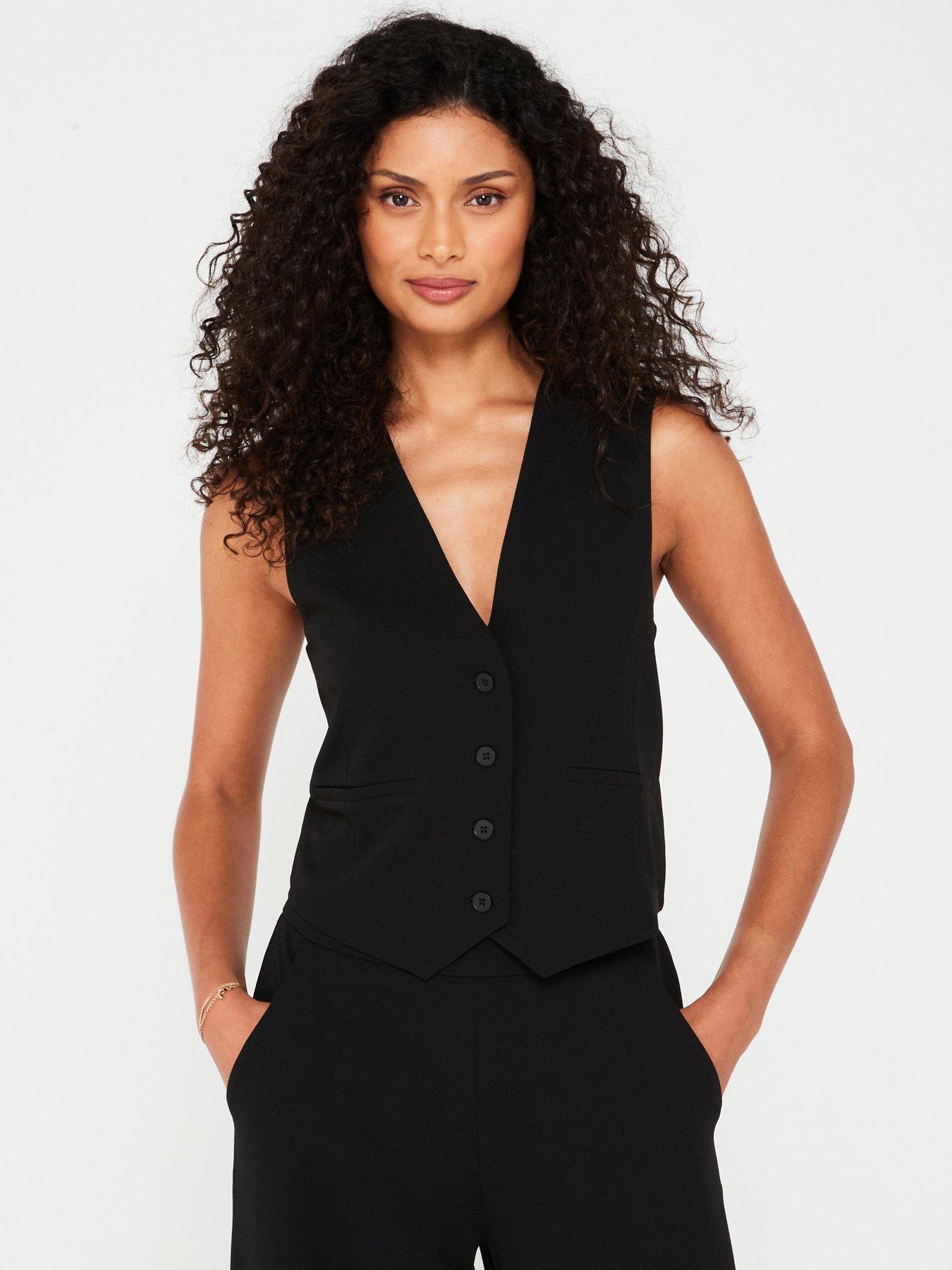 jdy-tailored-waistcoat-black