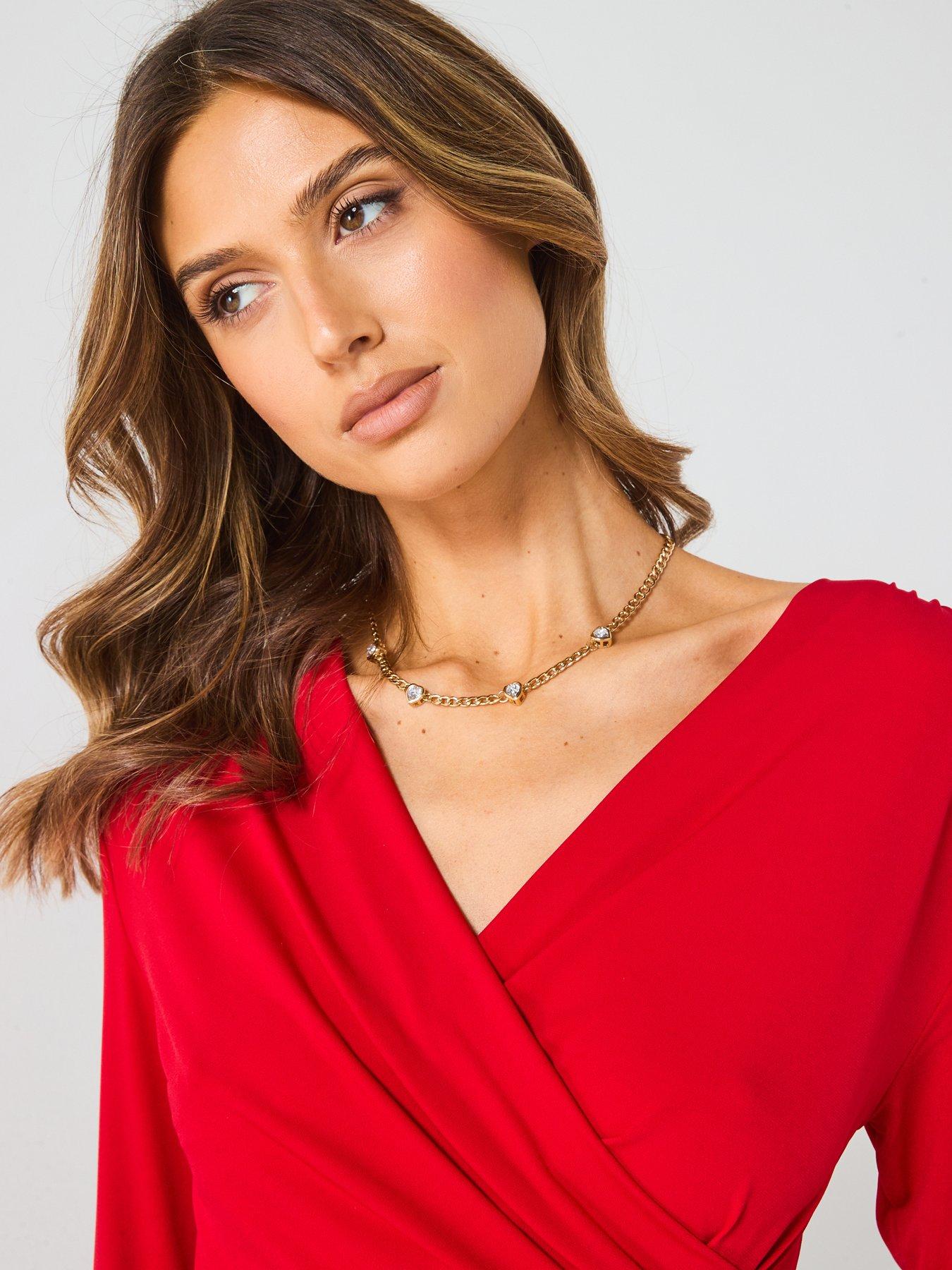 vero-moda-v-neck-ruched-detail-long-sleeve-bodysuit-redoutfit