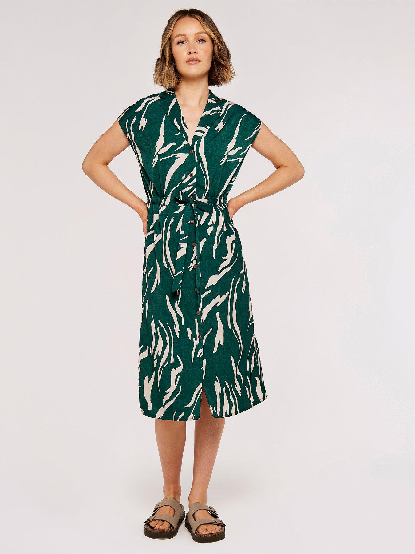 apricot-swirl-tie-thru-shirt-midi-dress-green