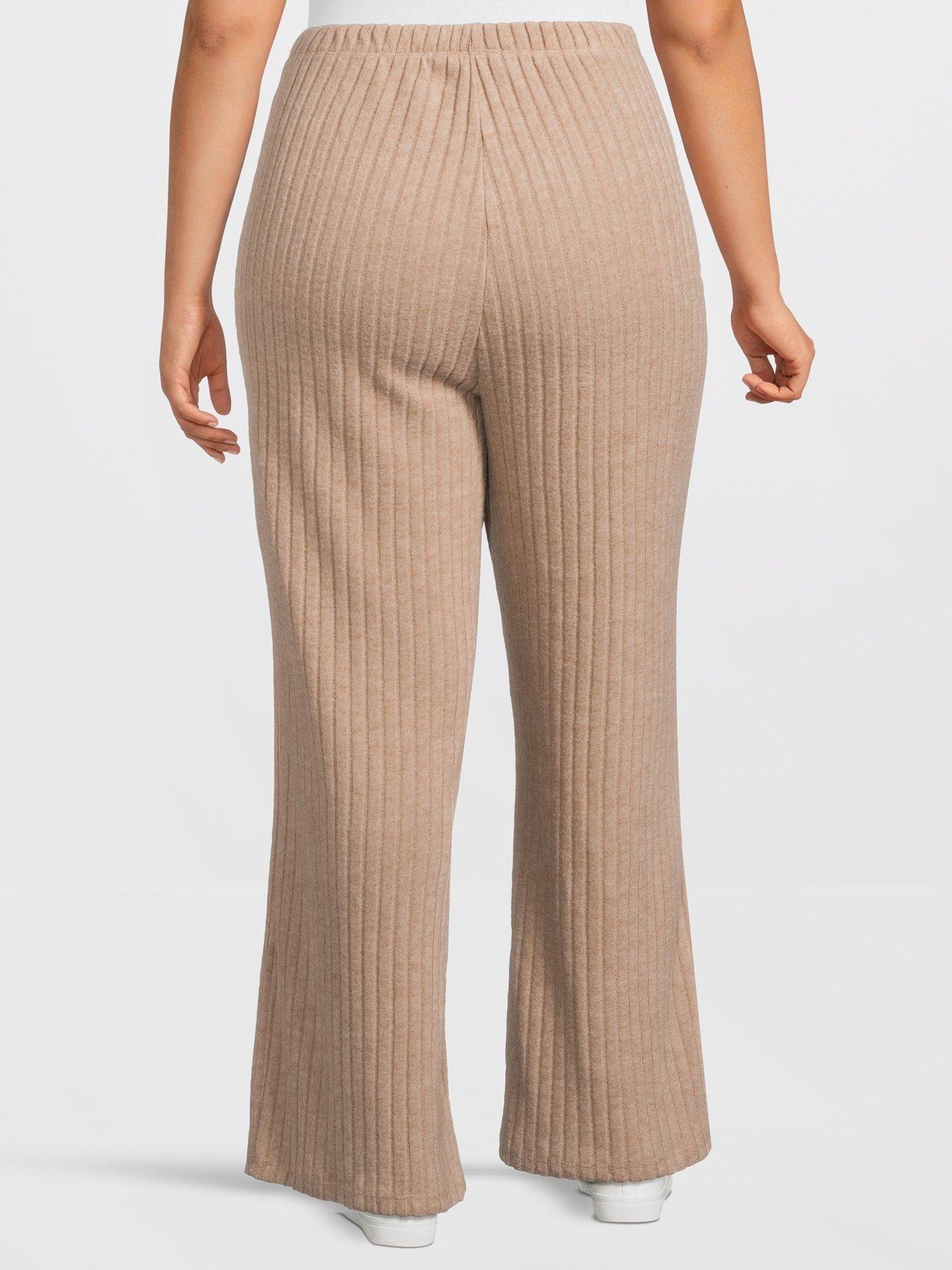 vero-moda-curve-ribbed-high-waist-wide-leg-pant-beigestillFront