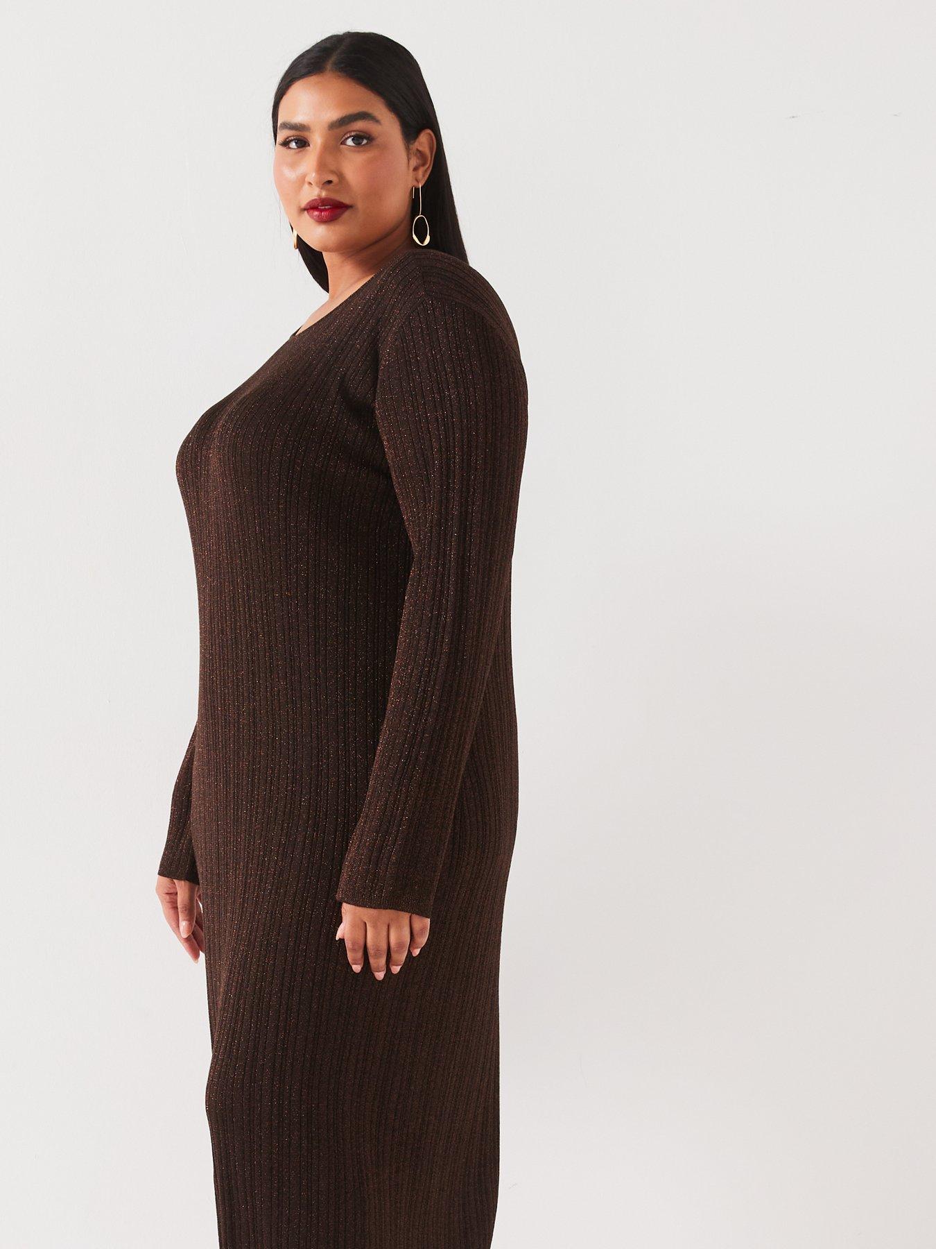 vero-moda-curve-curve-long-sleeve-midi-dress-browndetail