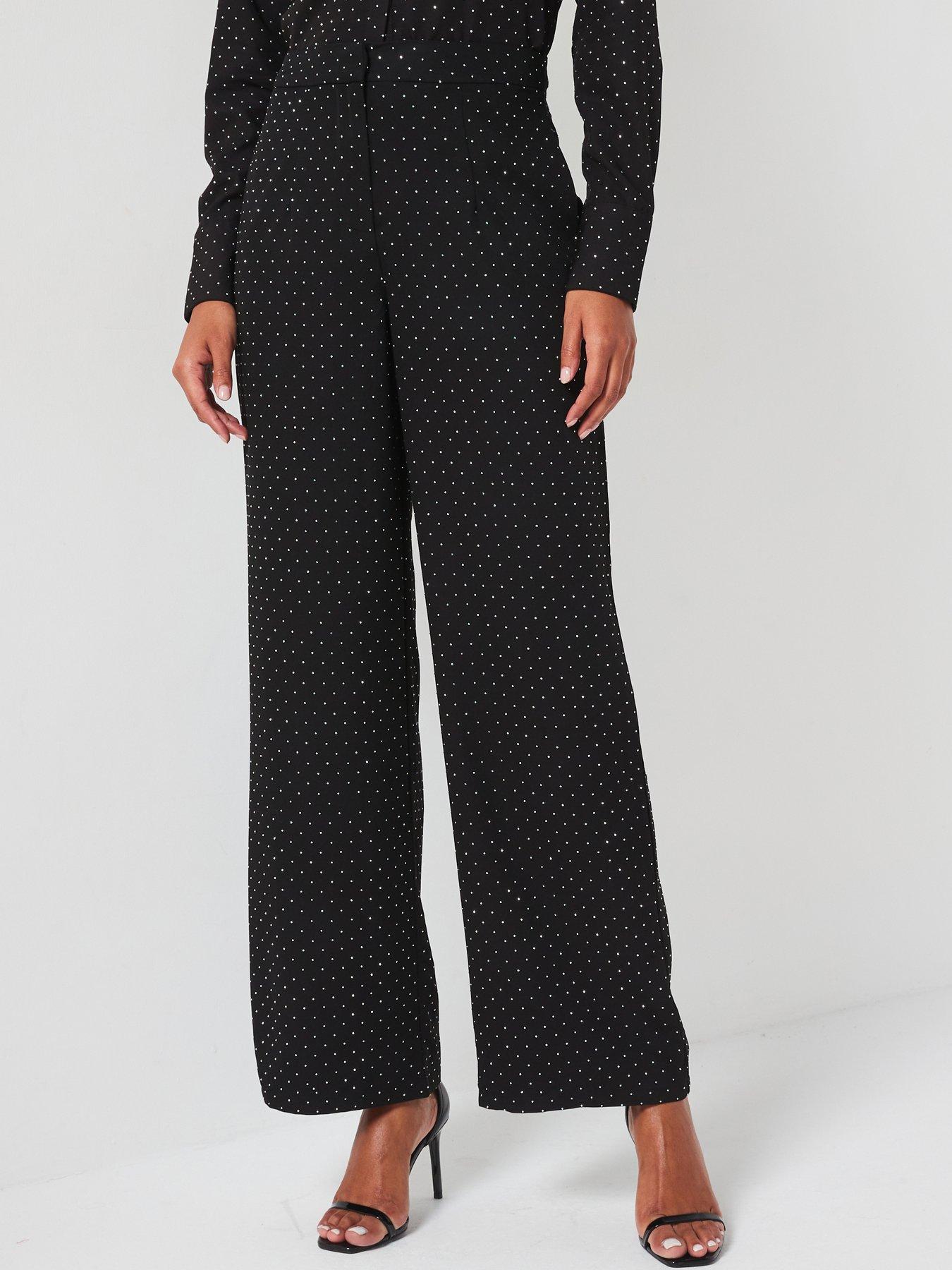 vila-high-waisted-embellished-pant-black