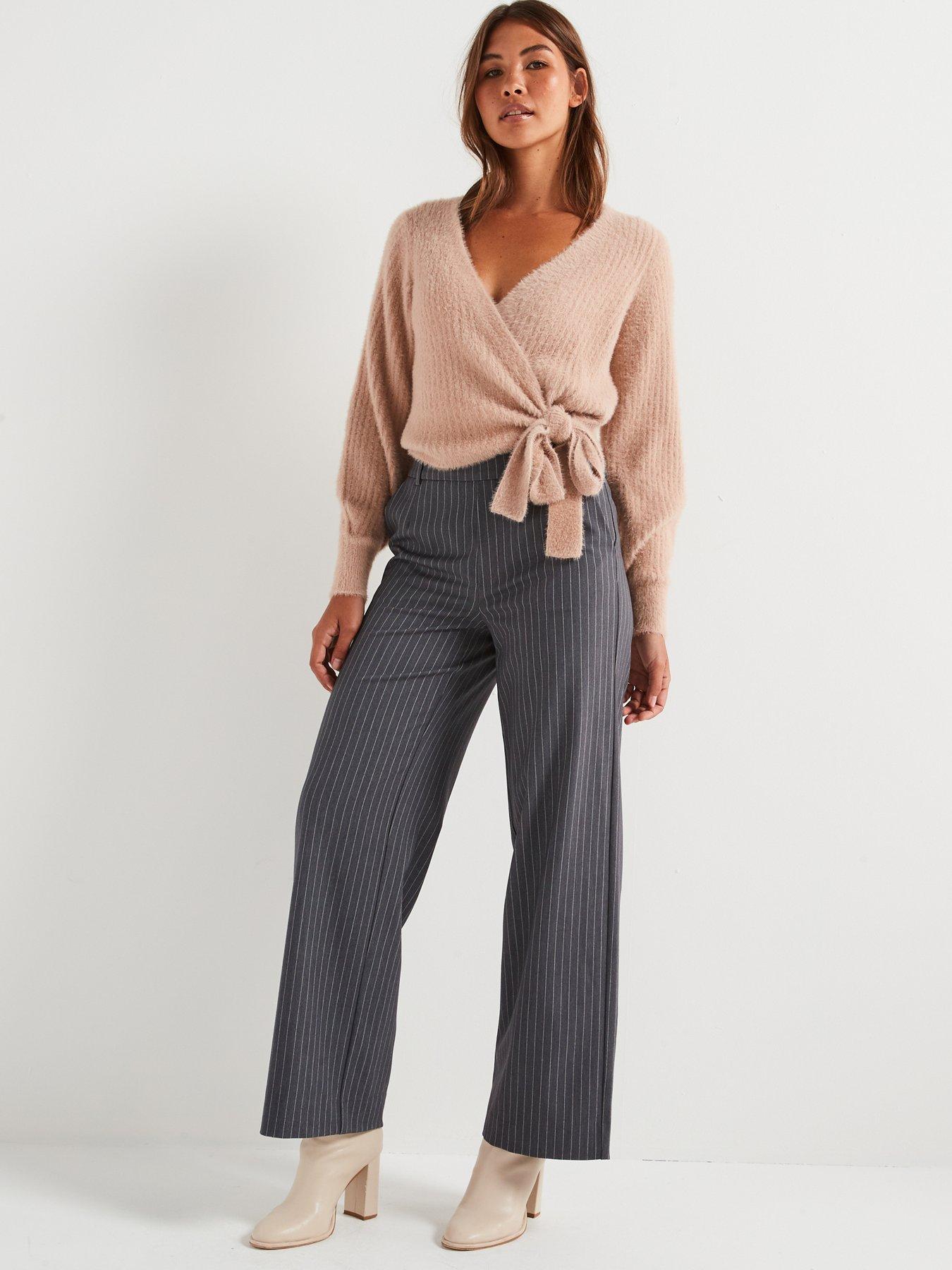 vila-pin-stripe-high-waist-wide-leg-pant-greyoutfit