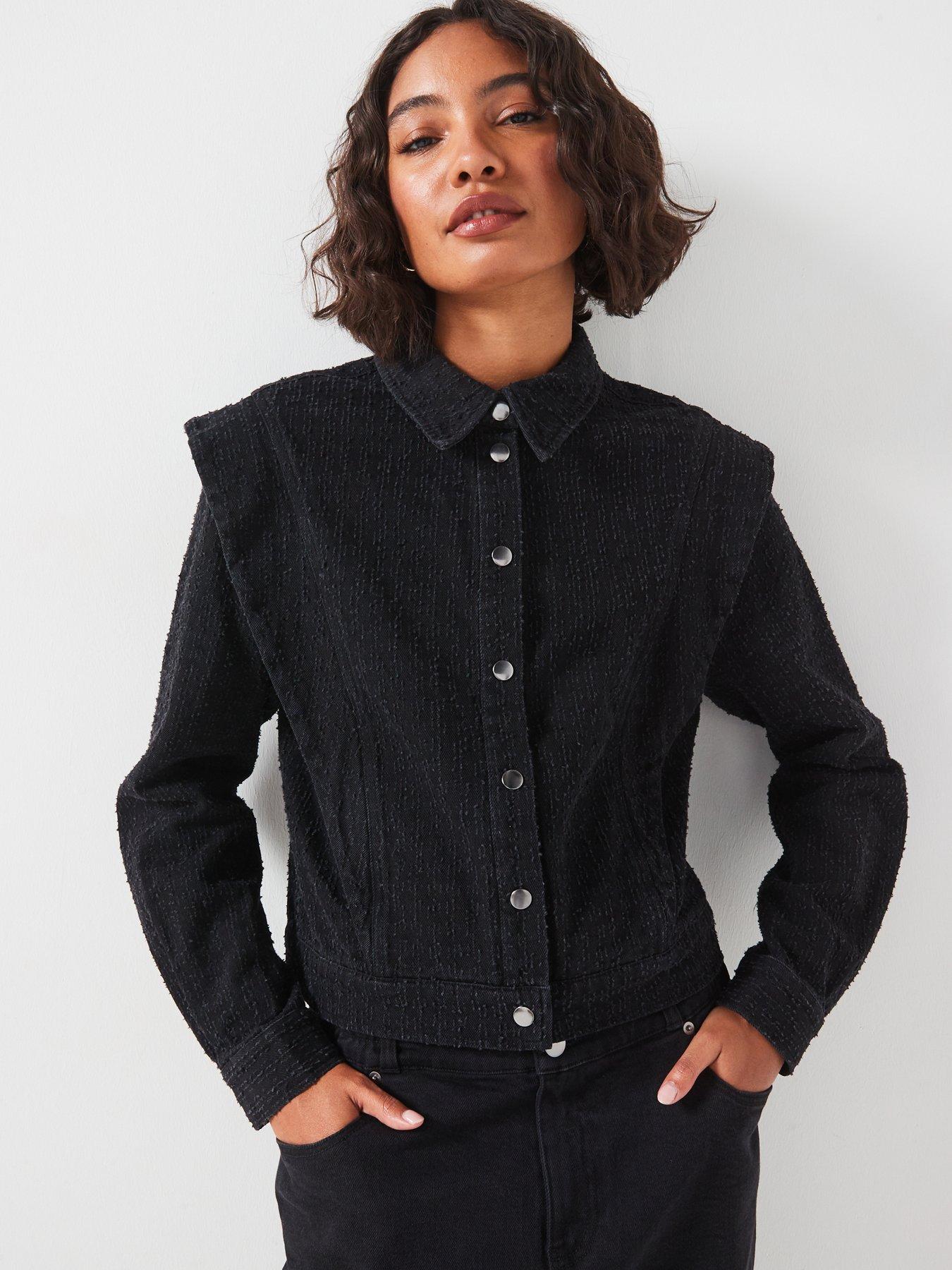 Vila Denim Long Sleeve Jacket - Black