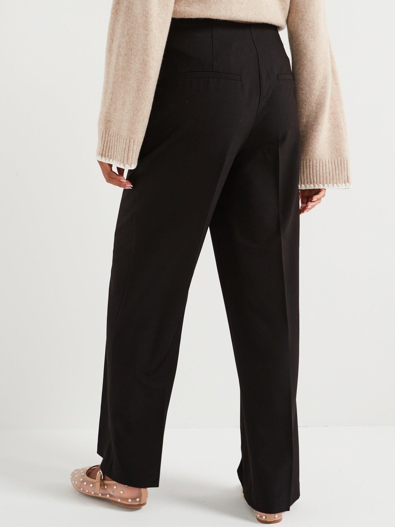 vila-button-detail-high-waist-trousers-blackstillFront