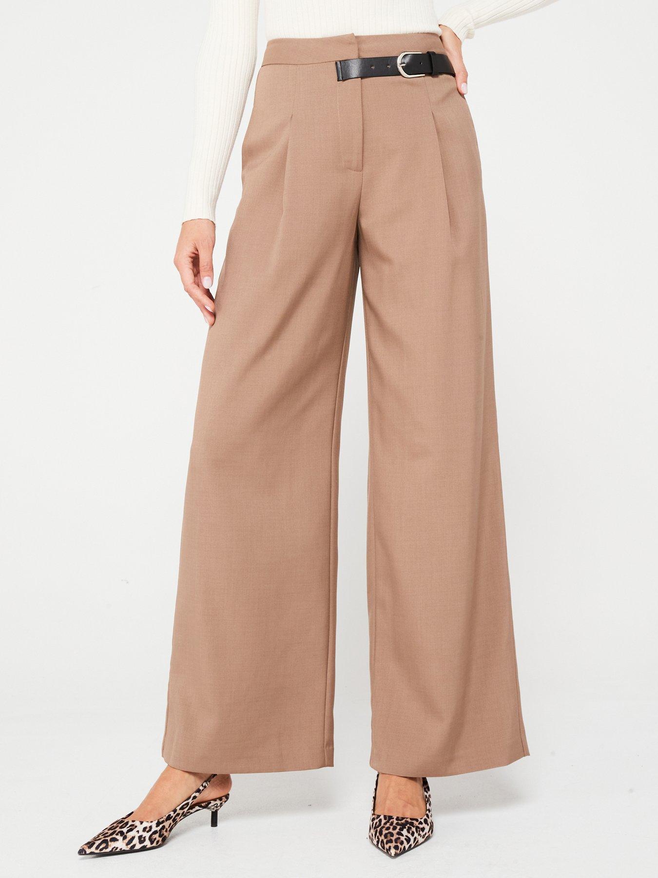 vila-paperbag-high-waist-wide-leg-pant-browndetail