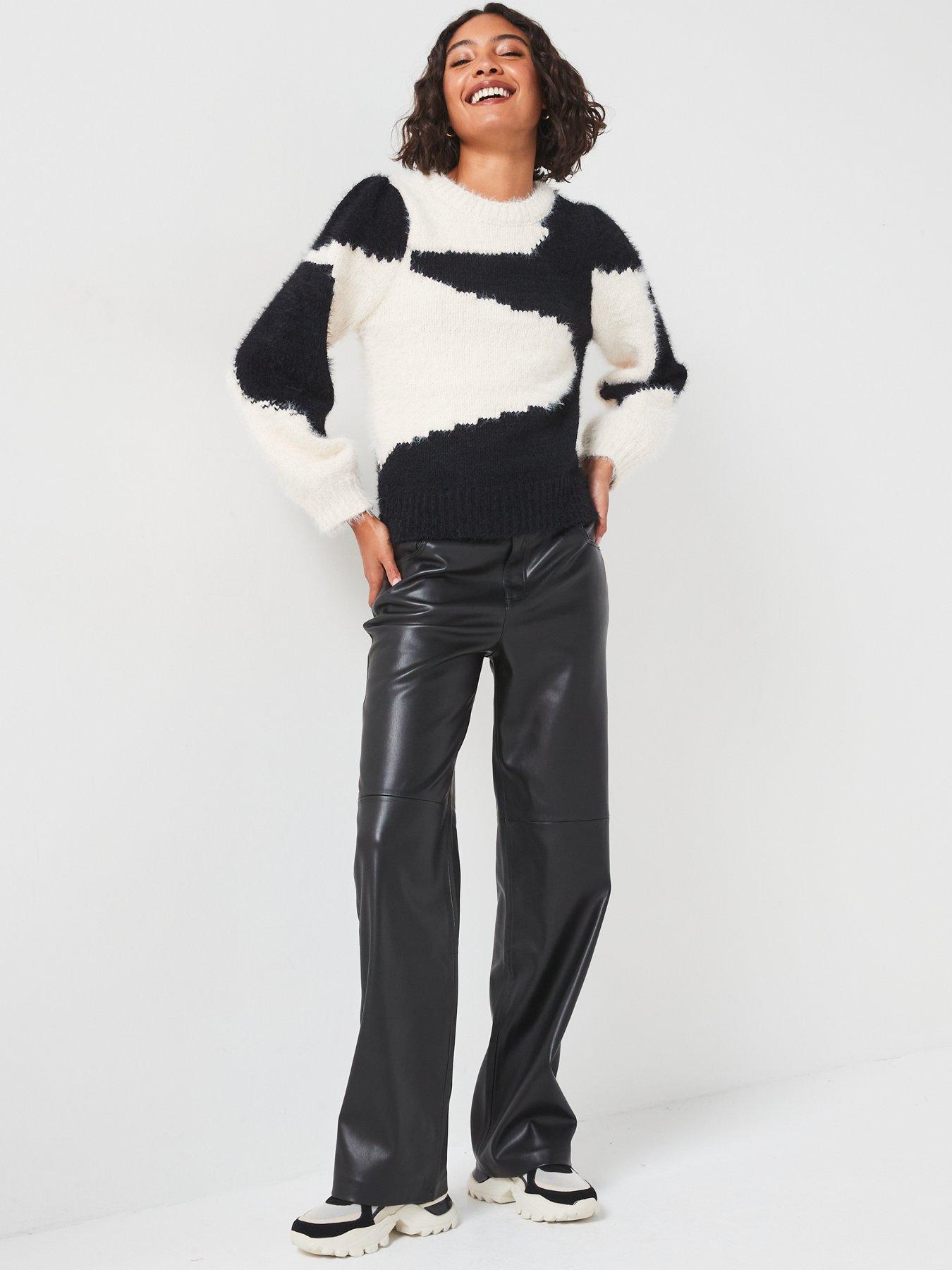 vila-knitted-long-sleeve-jumper-blackcreamback