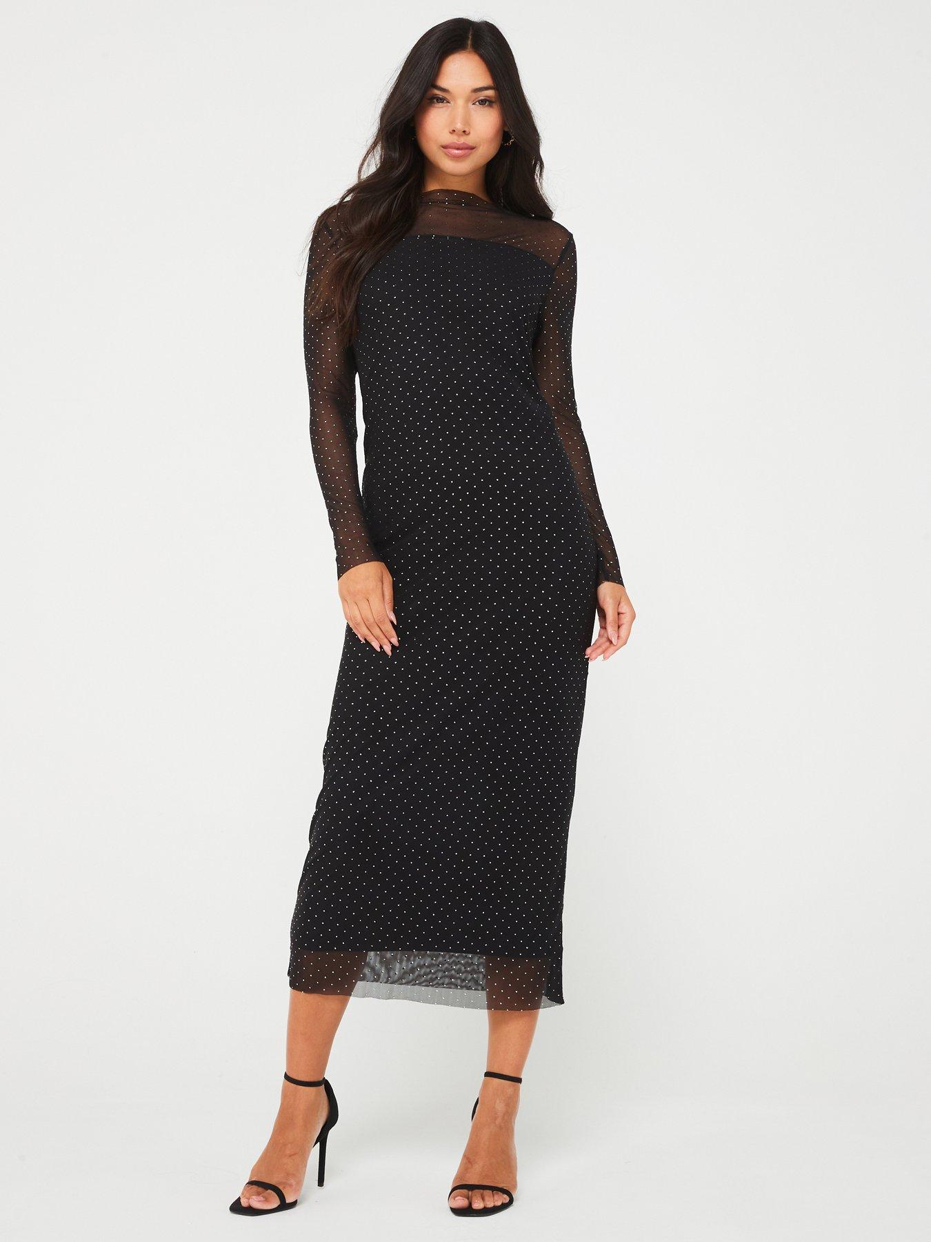 jdy-sheer-long-sleeve-midi-dress-black