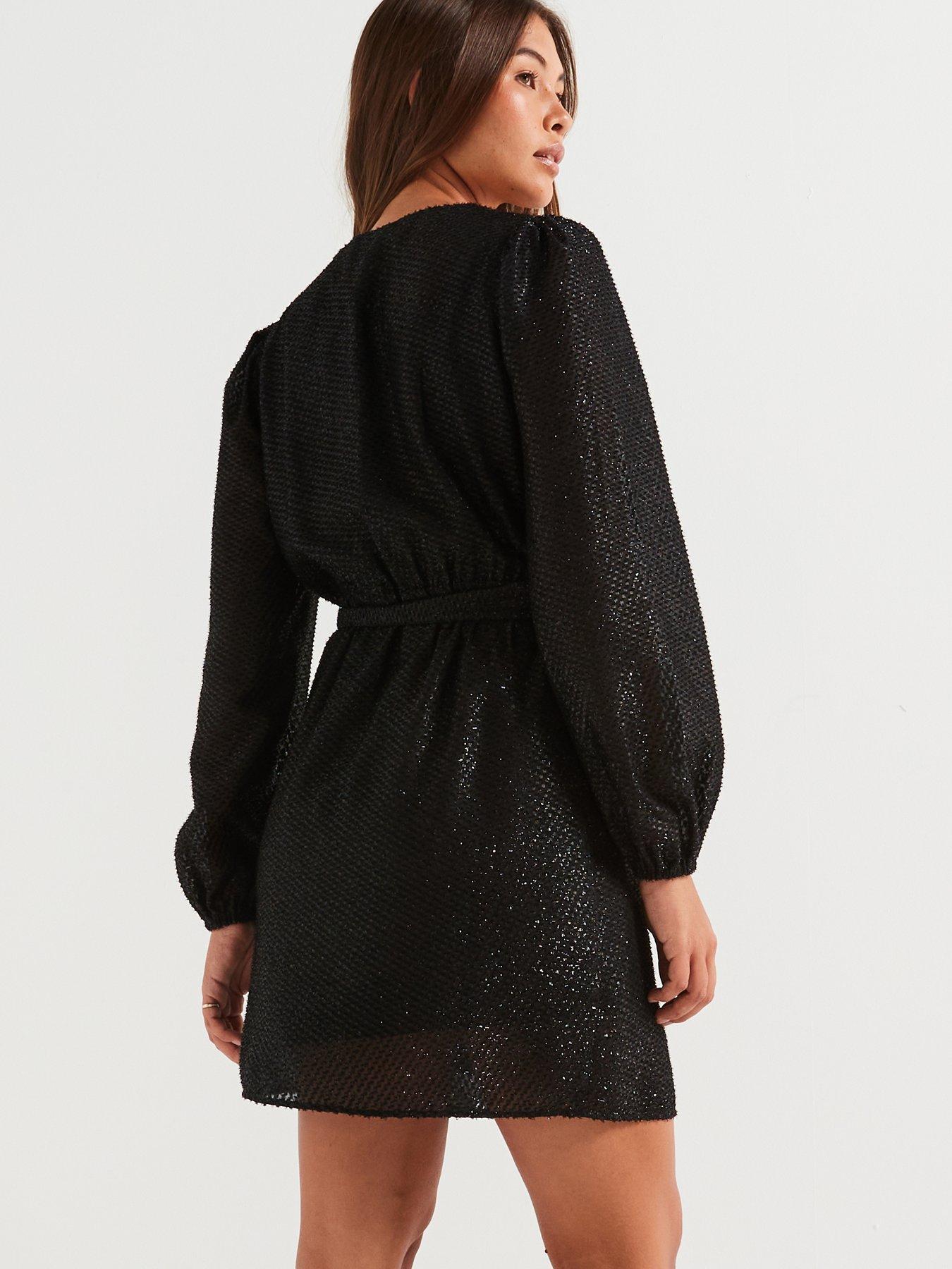 jdy-long-sleeve-wrap-mini-dress-blackstillFront