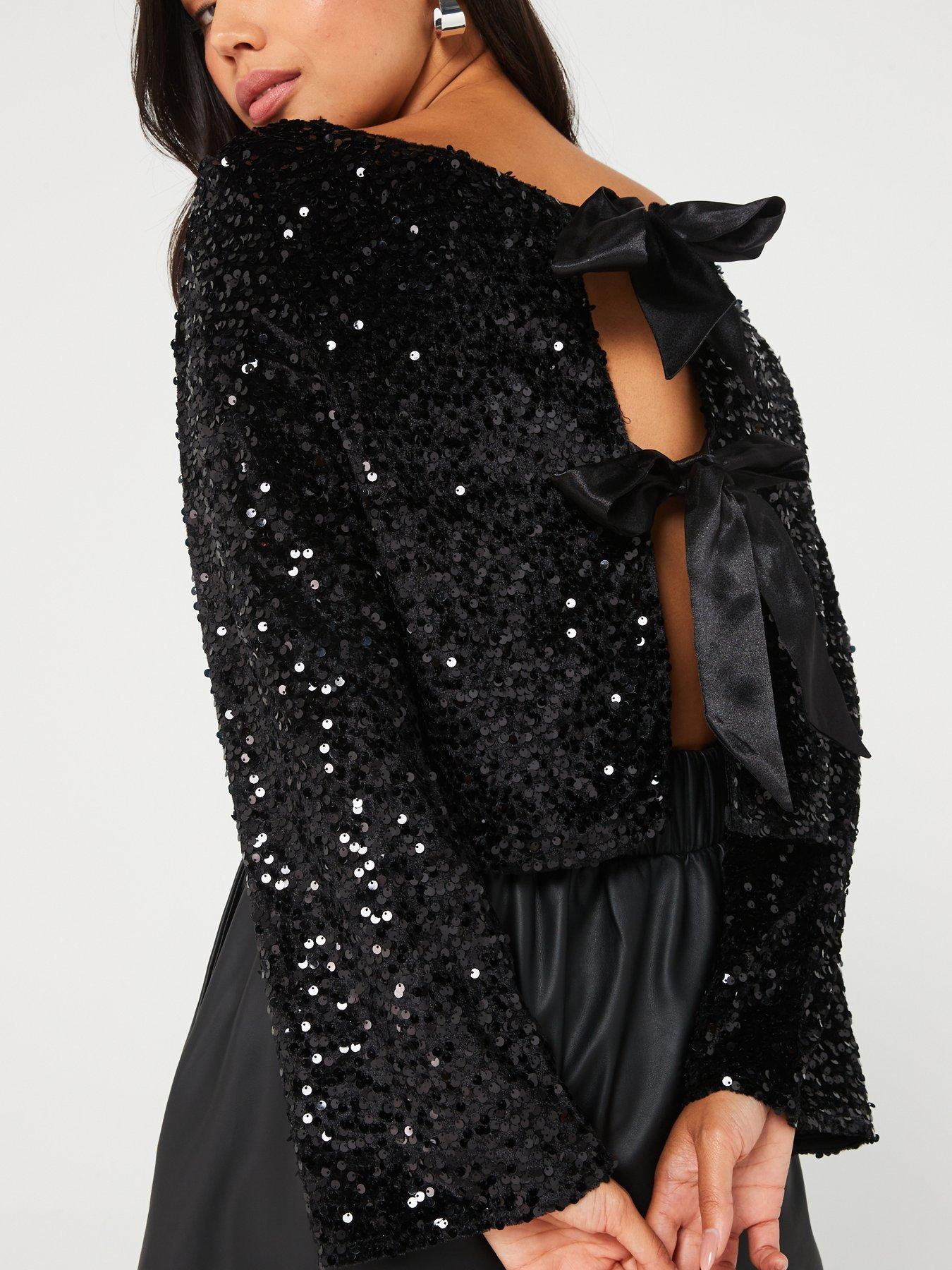 jdy-sequin-long-sleeve-bow-detail-top-blackoutfit