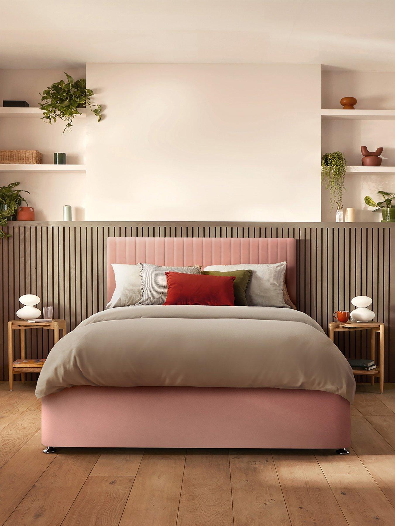 silentnight-velvet-dusk-headboard-blush