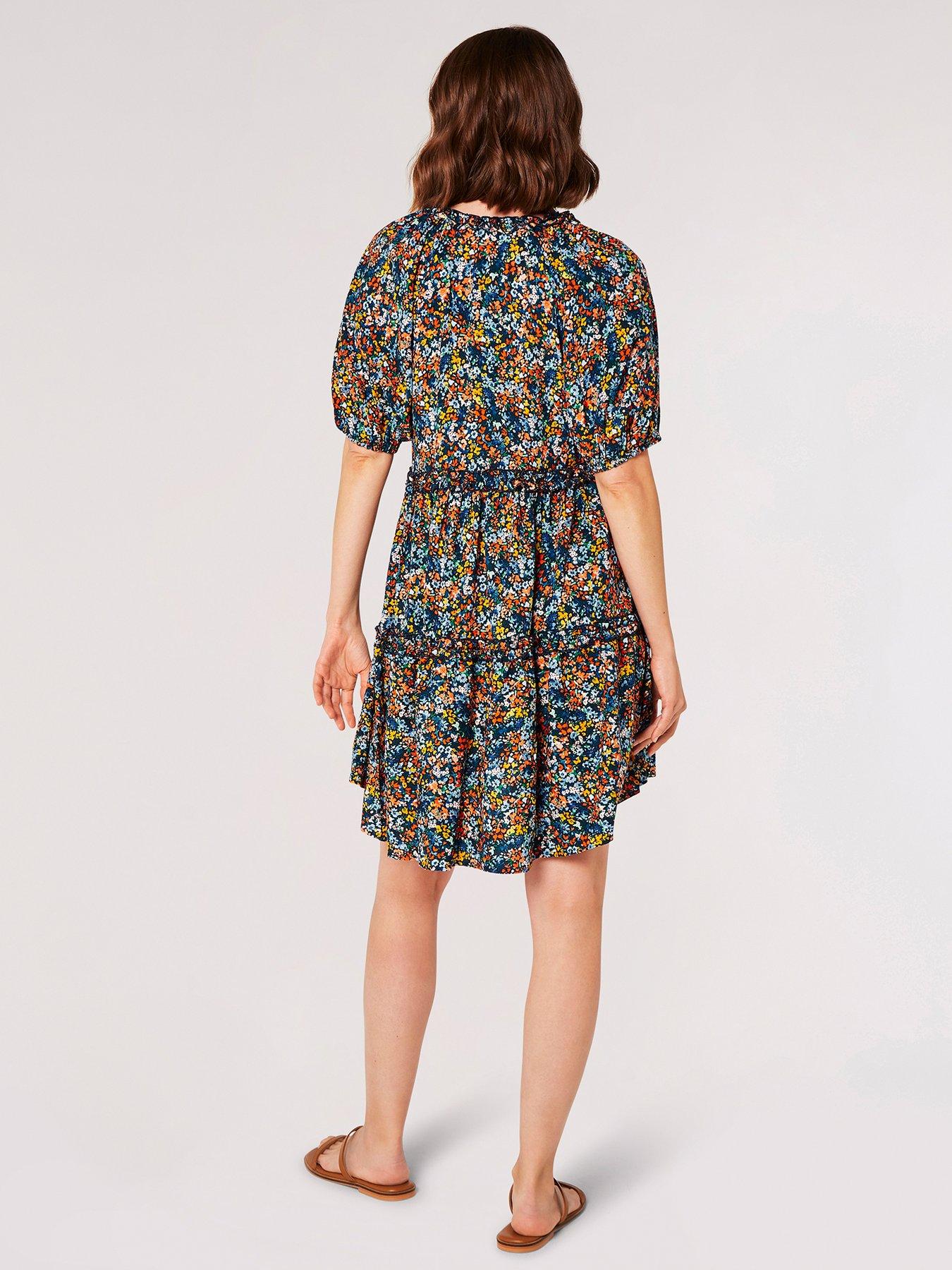 apricot-tiered-woven-midi-dress-with-large-floral-print-navyoutfit