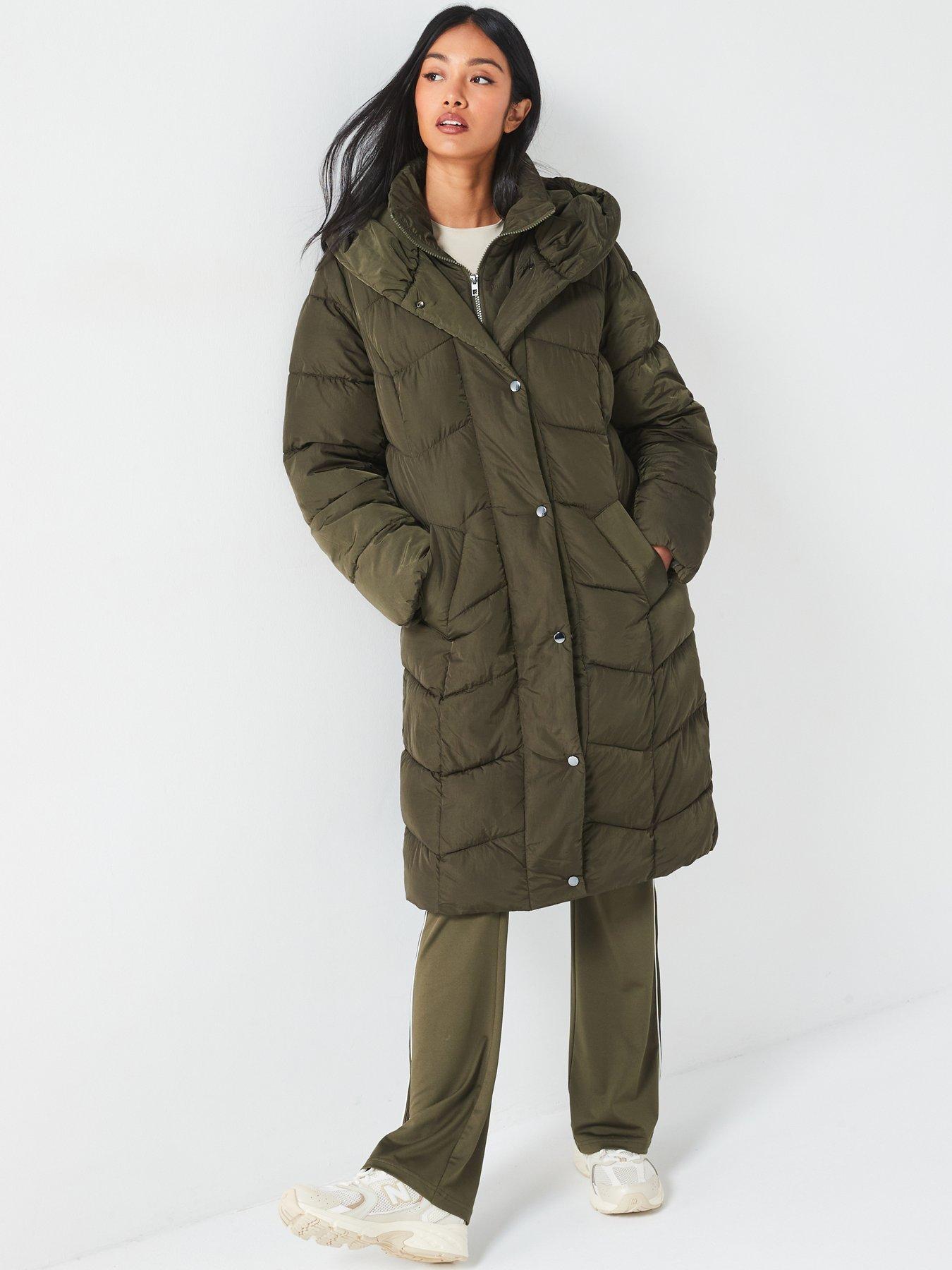 v-by-very-padded-longline-hooded-coat-olive-greendetail