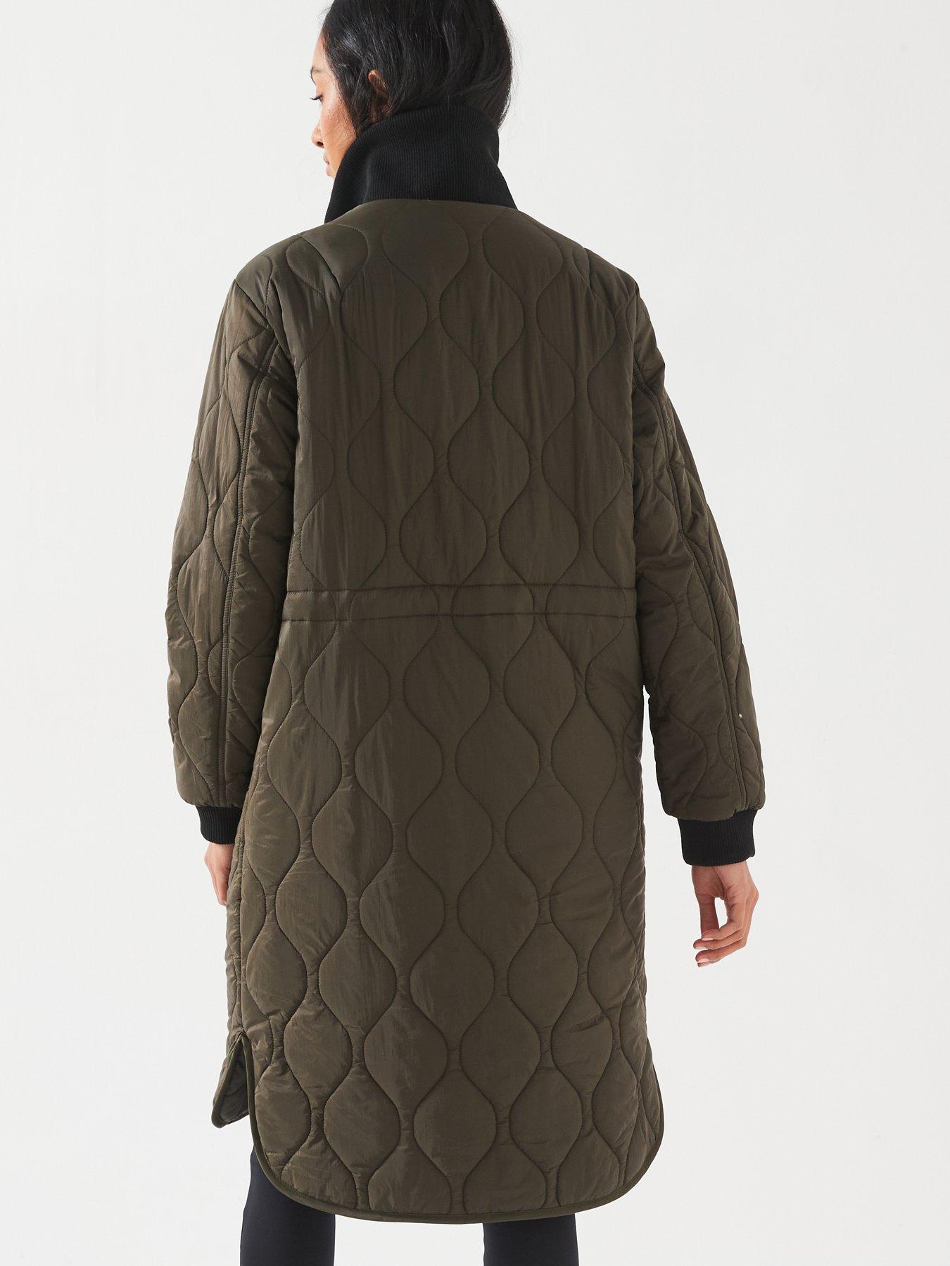 v-by-very-longerline-onion-quilted-coat-olivestillFront