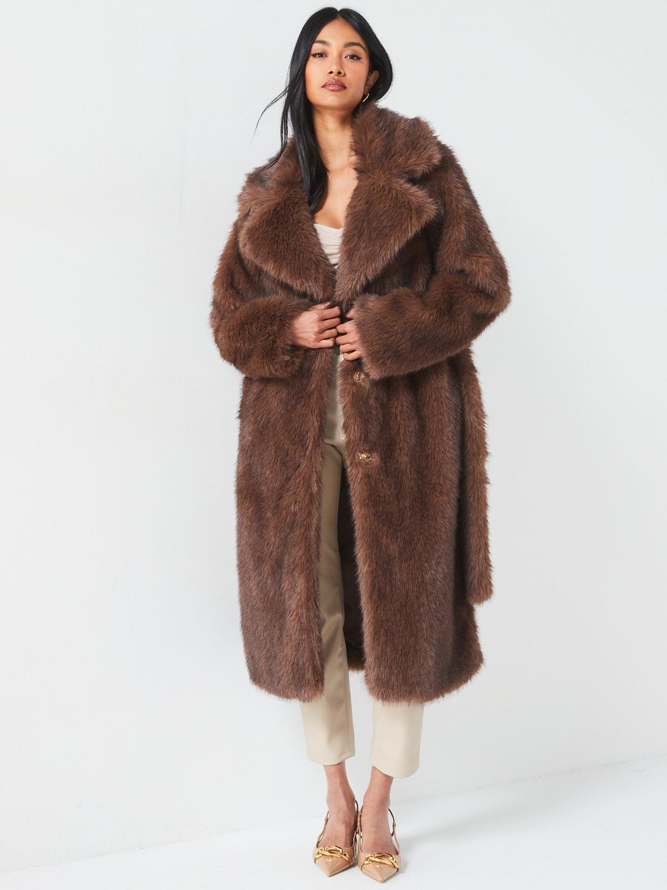 v-by-very-longline-faux-fur-belted-coat-chocolateback