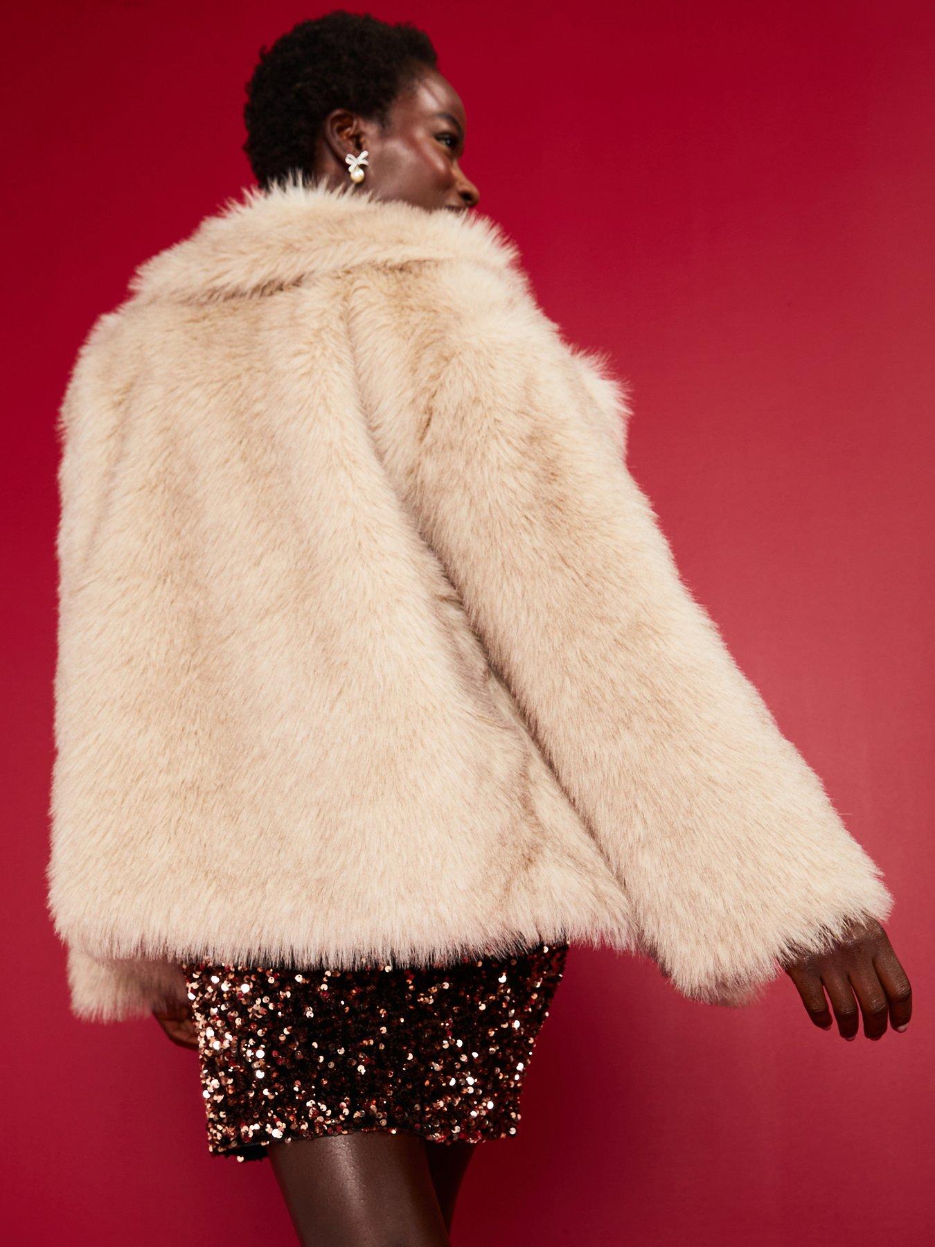 v-by-very-faux-fur-revere-collar-coat-light-beigestillFront