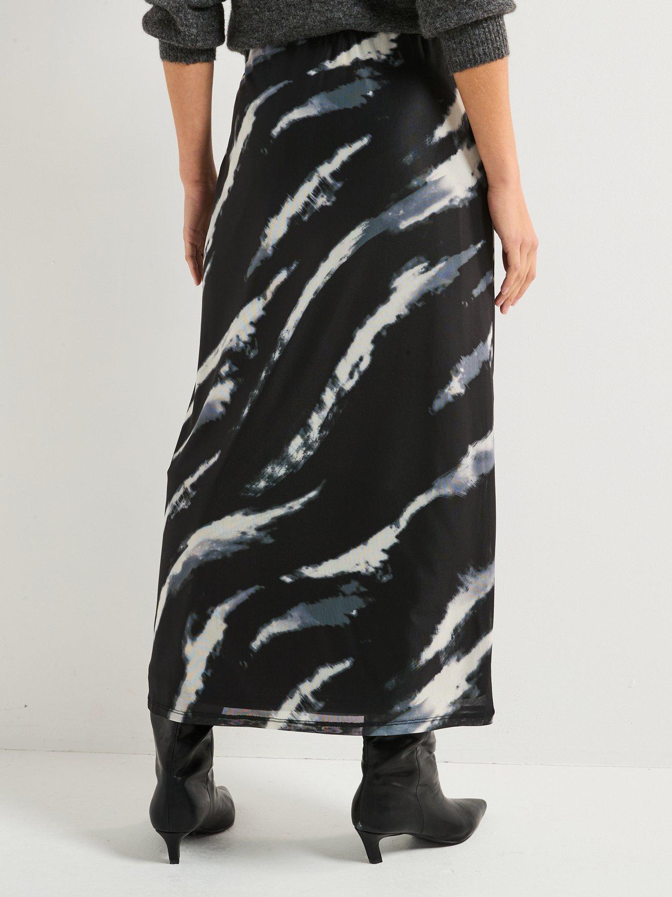 only-zebra-print-satin-midi-skirt-blackstillFront