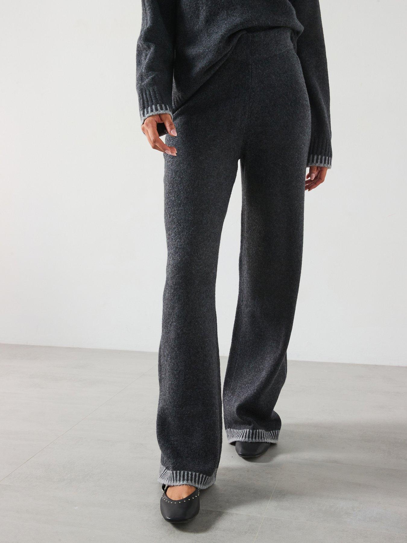 only-stitch-detail-knitted-trousers-dark-grey