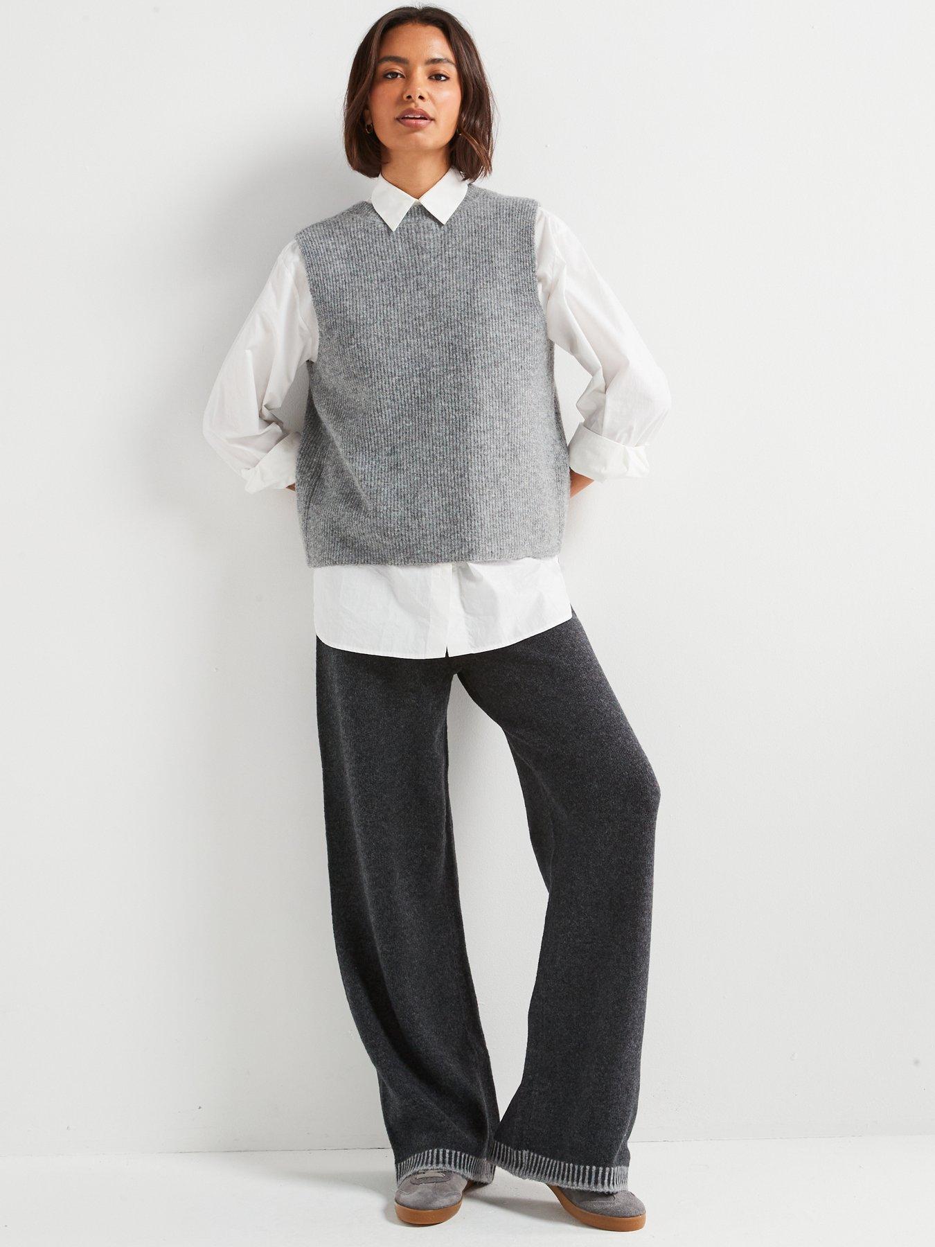 only-stitch-detail-knitted-trousers-dark-greyoutfit