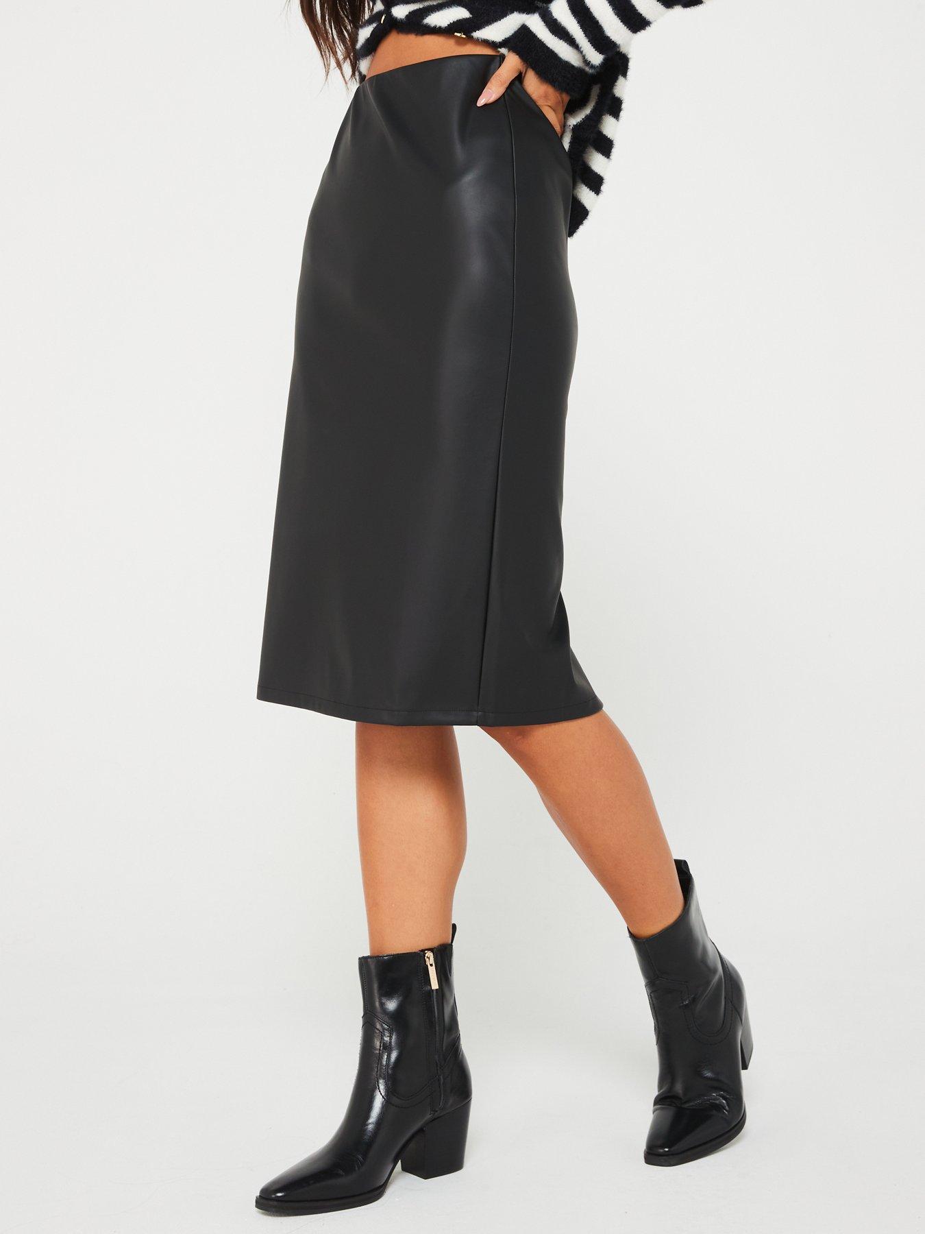 jdy-pu-midi-skirt-black