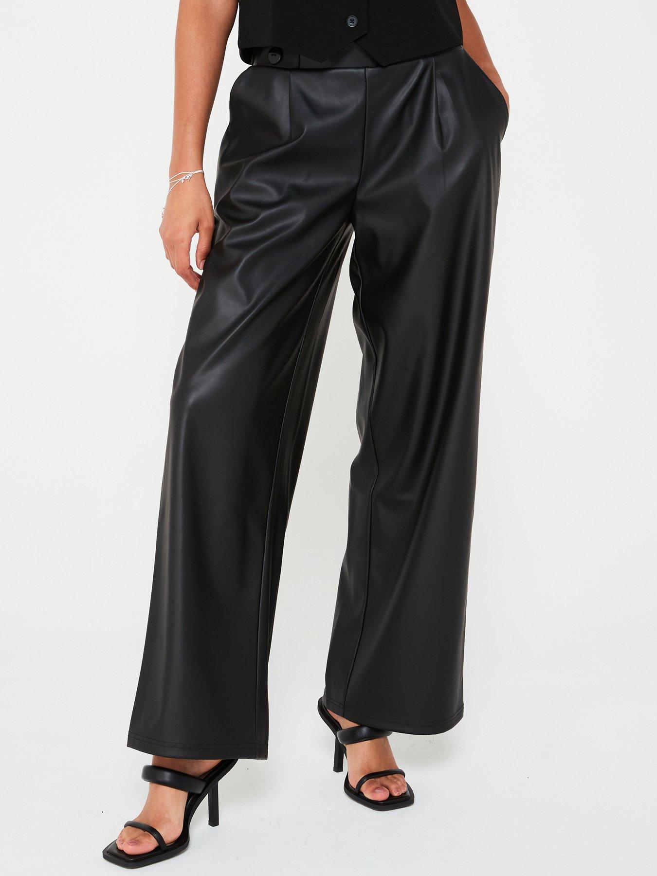 jdy-tailored-pu-trouser-black