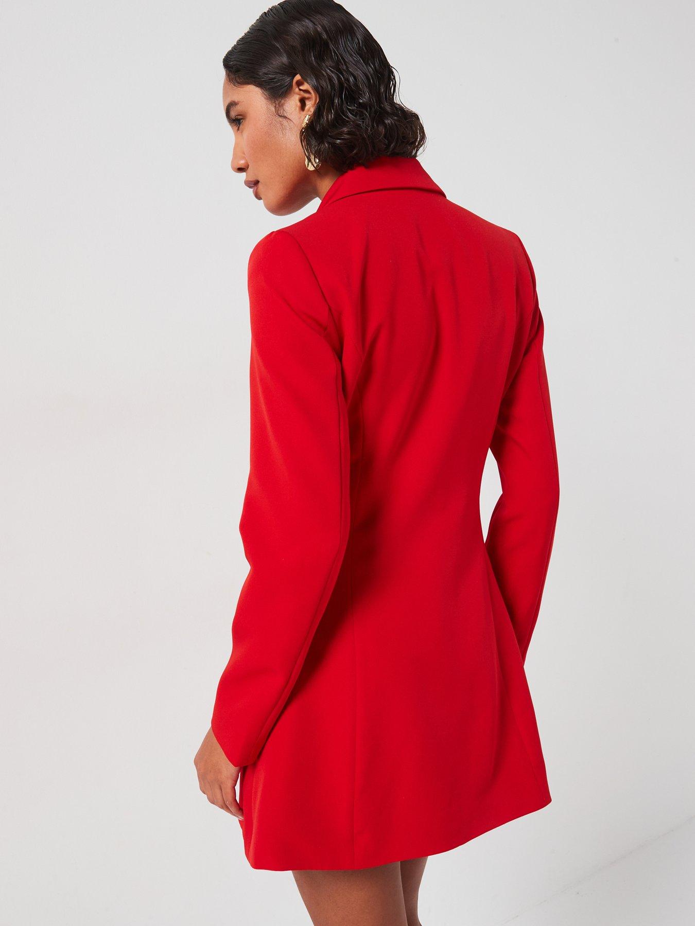 vero-moda-fitted-long-sleeve-blazer-dress-redstillFront