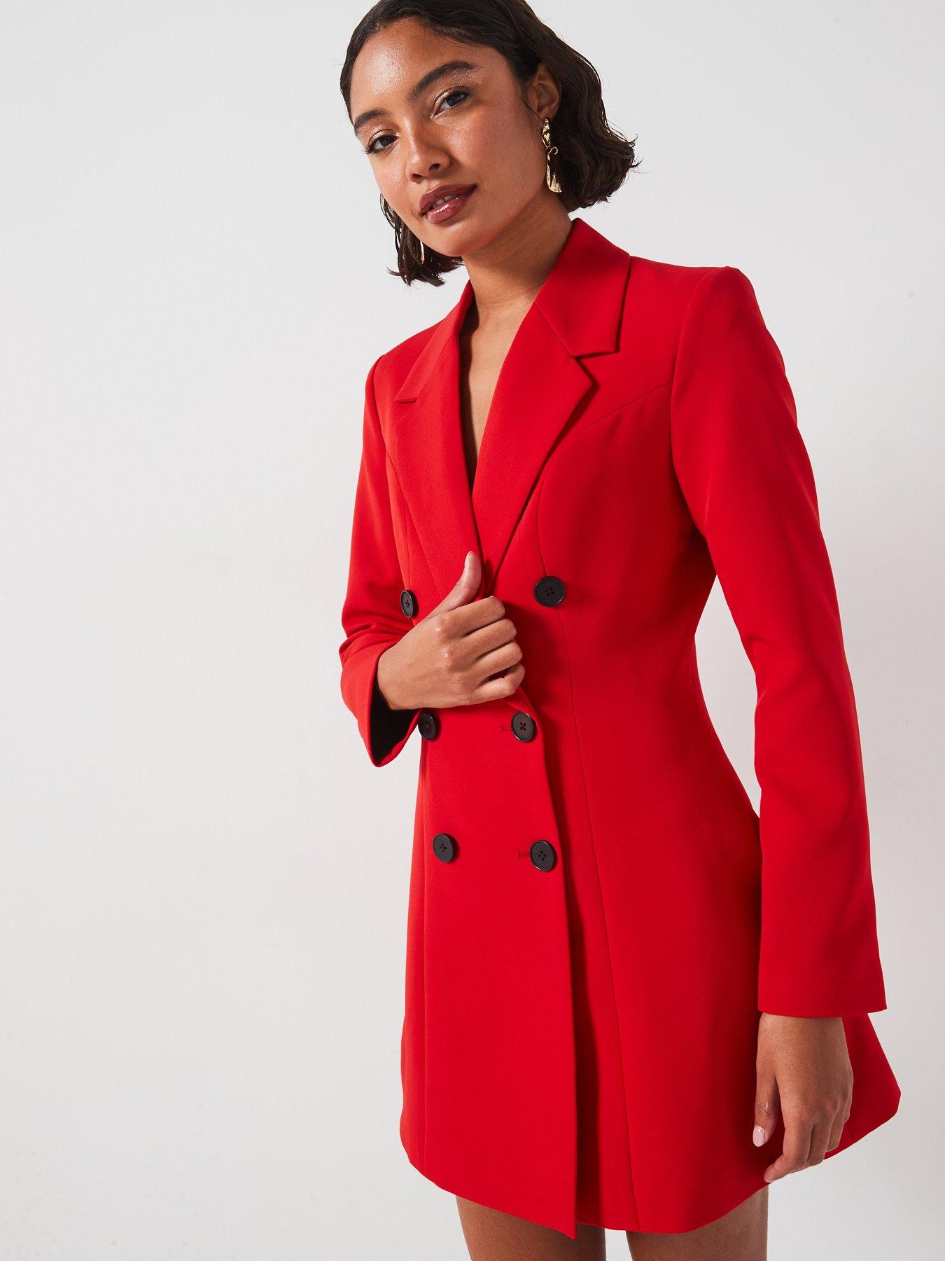 Outfit Red Blazer With Gold Buttons Womens Womens Blazer Red
