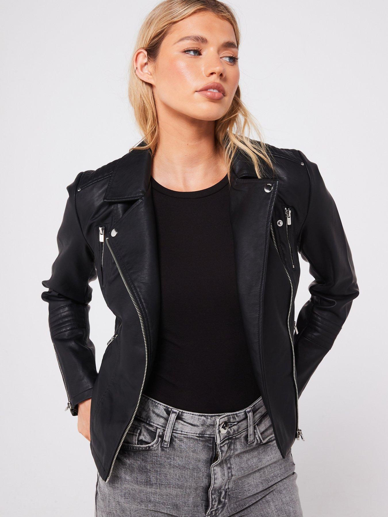 only-faux-leather-biker-jacket-black