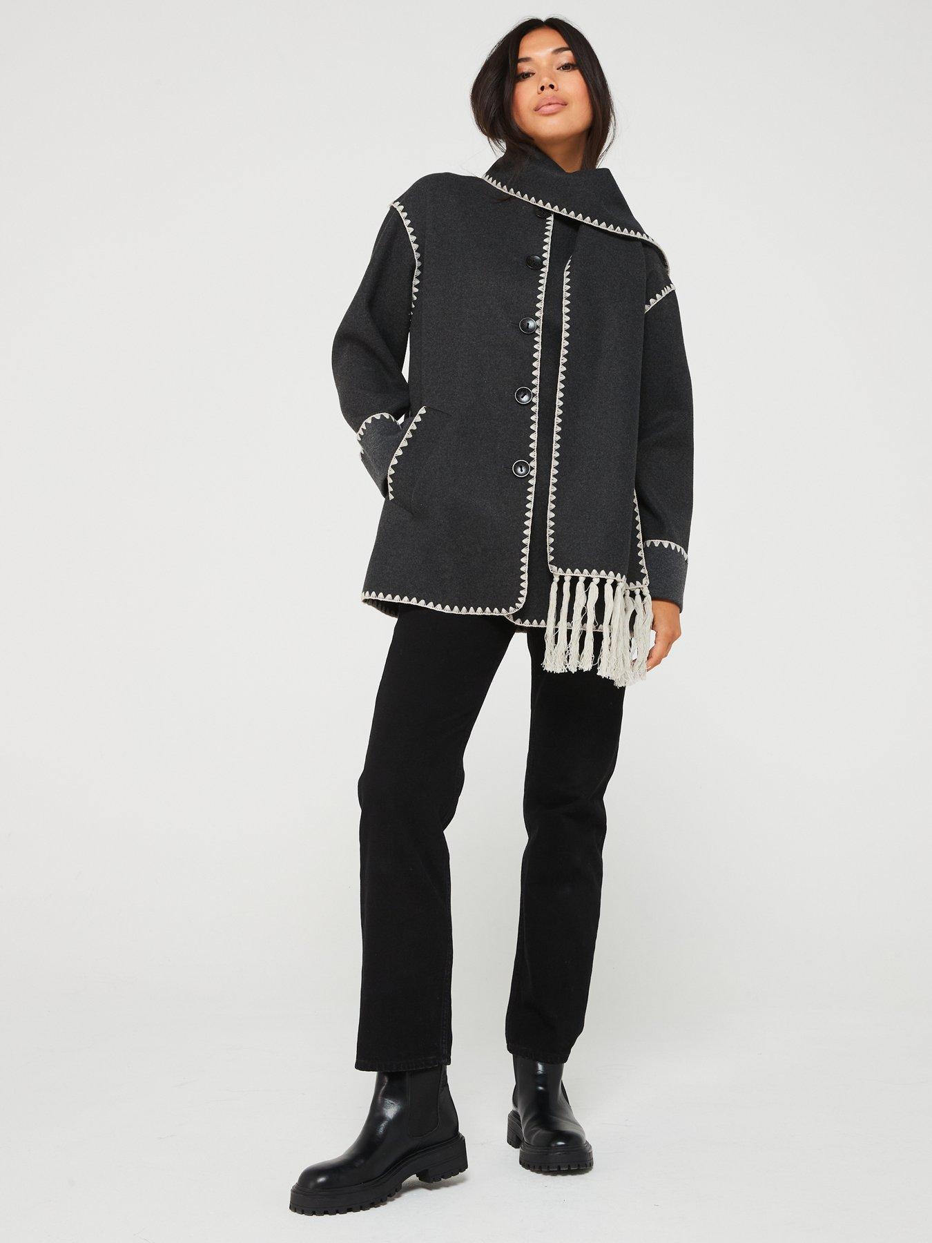 only-scallop-edge-scarf-coat-greyback